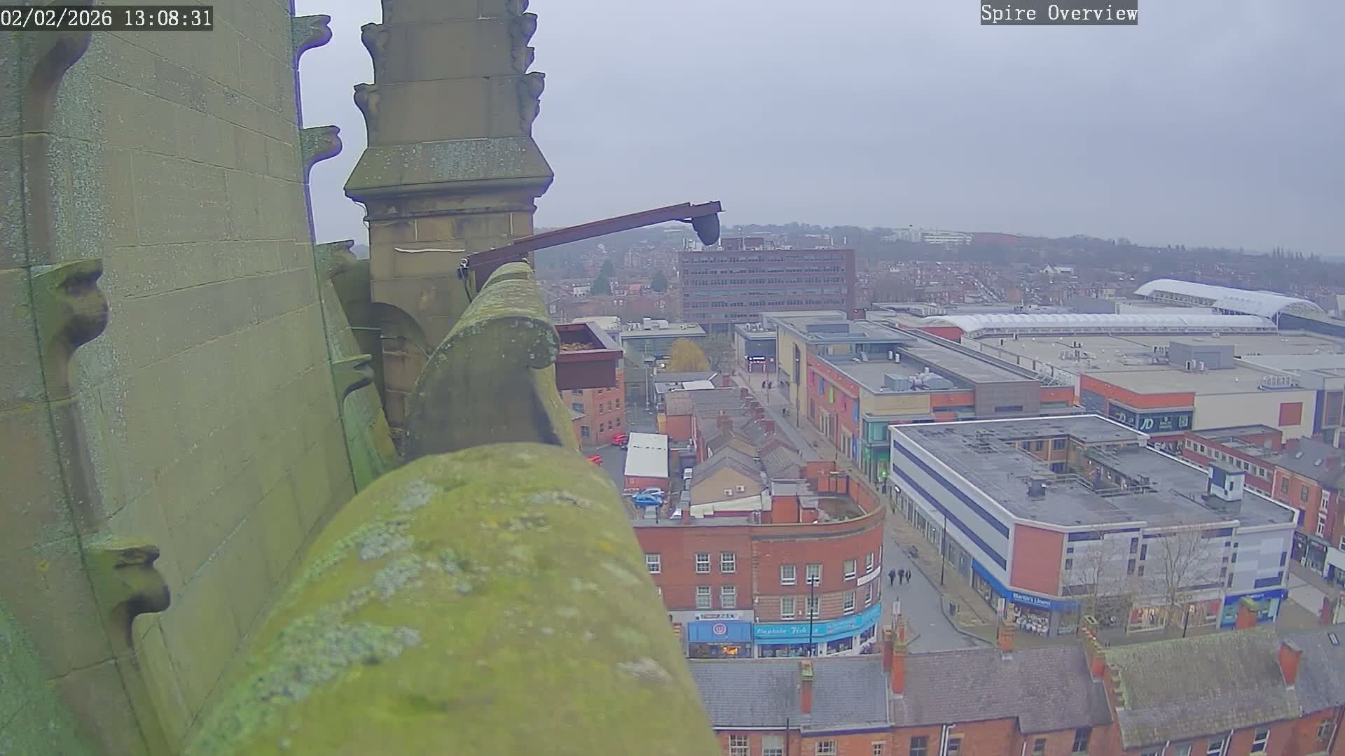 Wakefield City Skyline & Peregrine Life Project Live Cam - Wakefield, West Yorkshire, Yorkshire and the Humber, England, United Kingdom