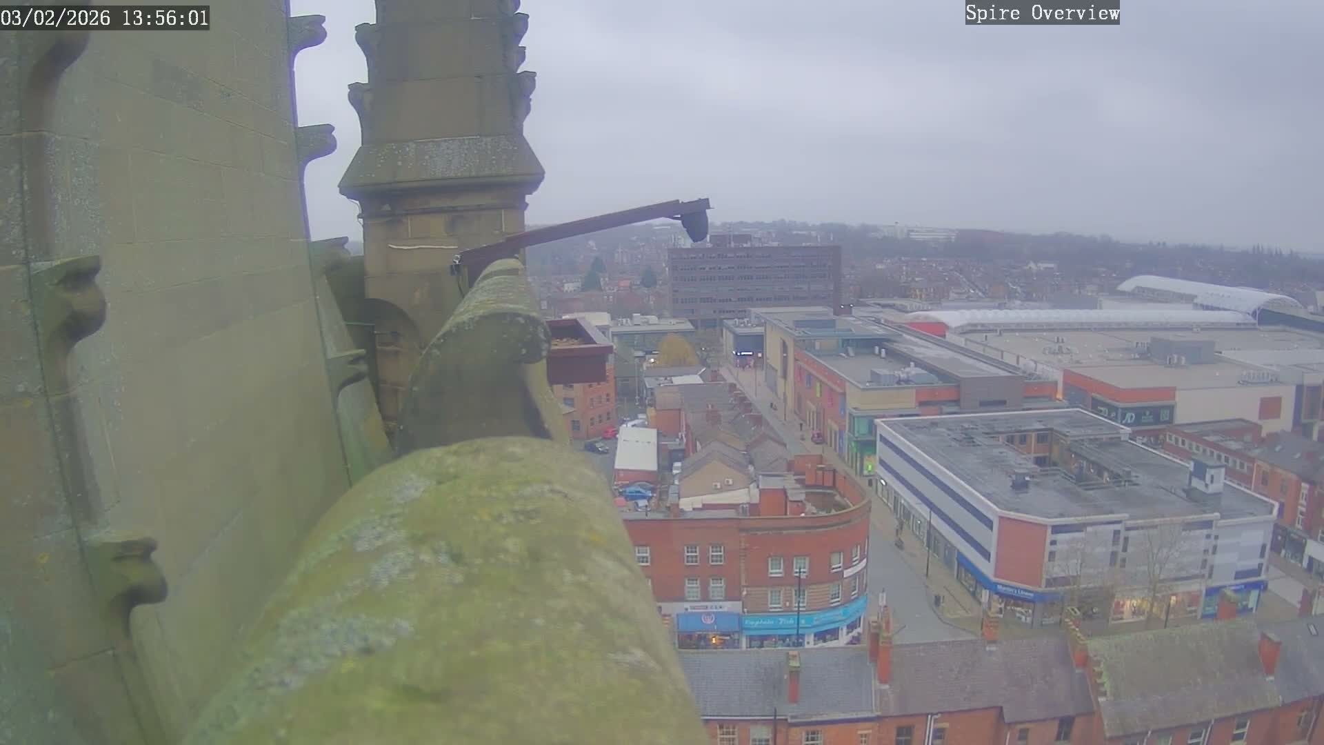 Wakefield City Skyline & Peregrine Life Project Live Cam - Wakefield, West Yorkshire, Yorkshire and the Humber, England, United Kingdom