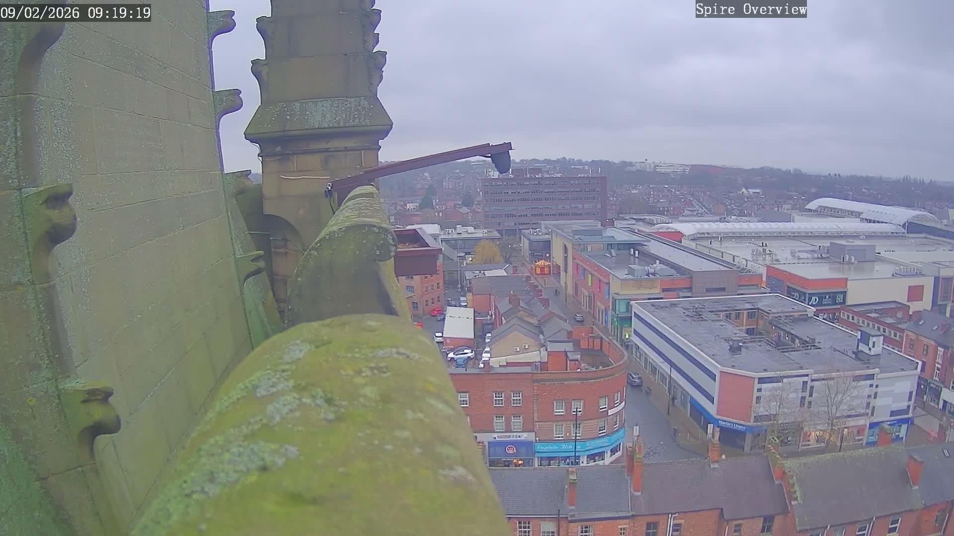Wakefield City Skyline & Peregrine Life Project Live Cam - Wakefield, West Yorkshire, Yorkshire and the Humber, England, United Kingdom