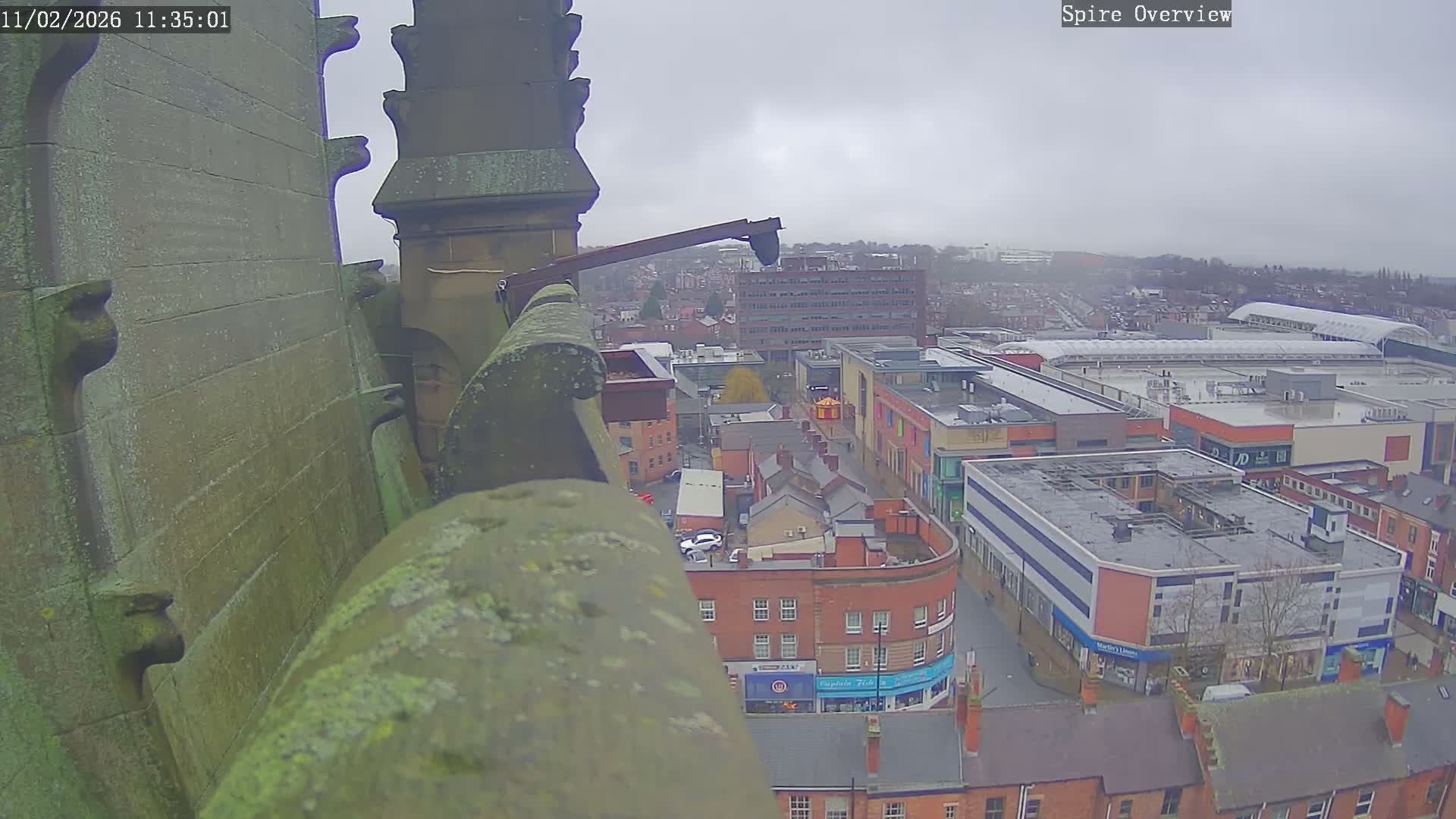 Wakefield City Skyline & Peregrine Life Project Live Cam - Wakefield, West Yorkshire, Yorkshire and the Humber, England, United Kingdom