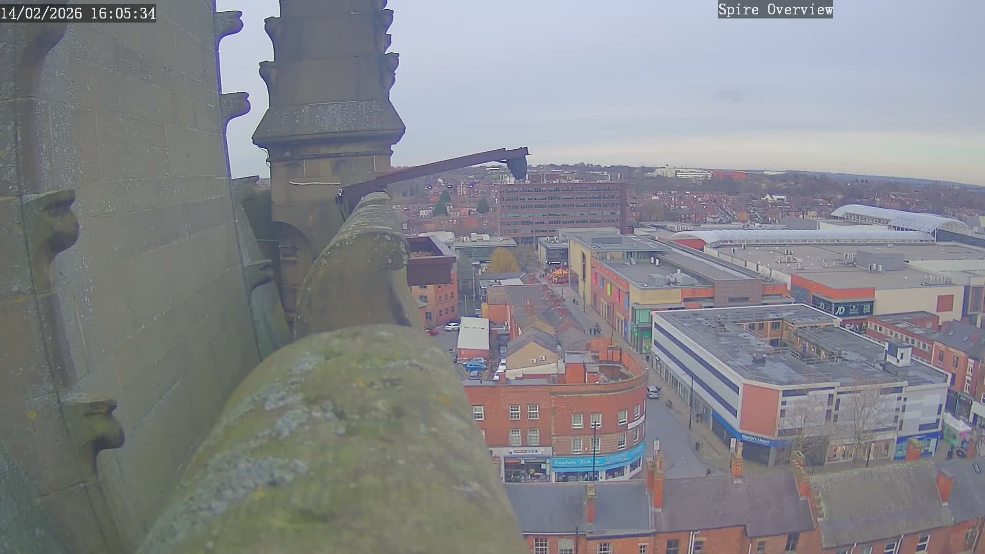 Wakefield City Skyline & Peregrine Life Project Live Cam - Wakefield, West Yorkshire, Yorkshire and the Humber, England, United Kingdom
