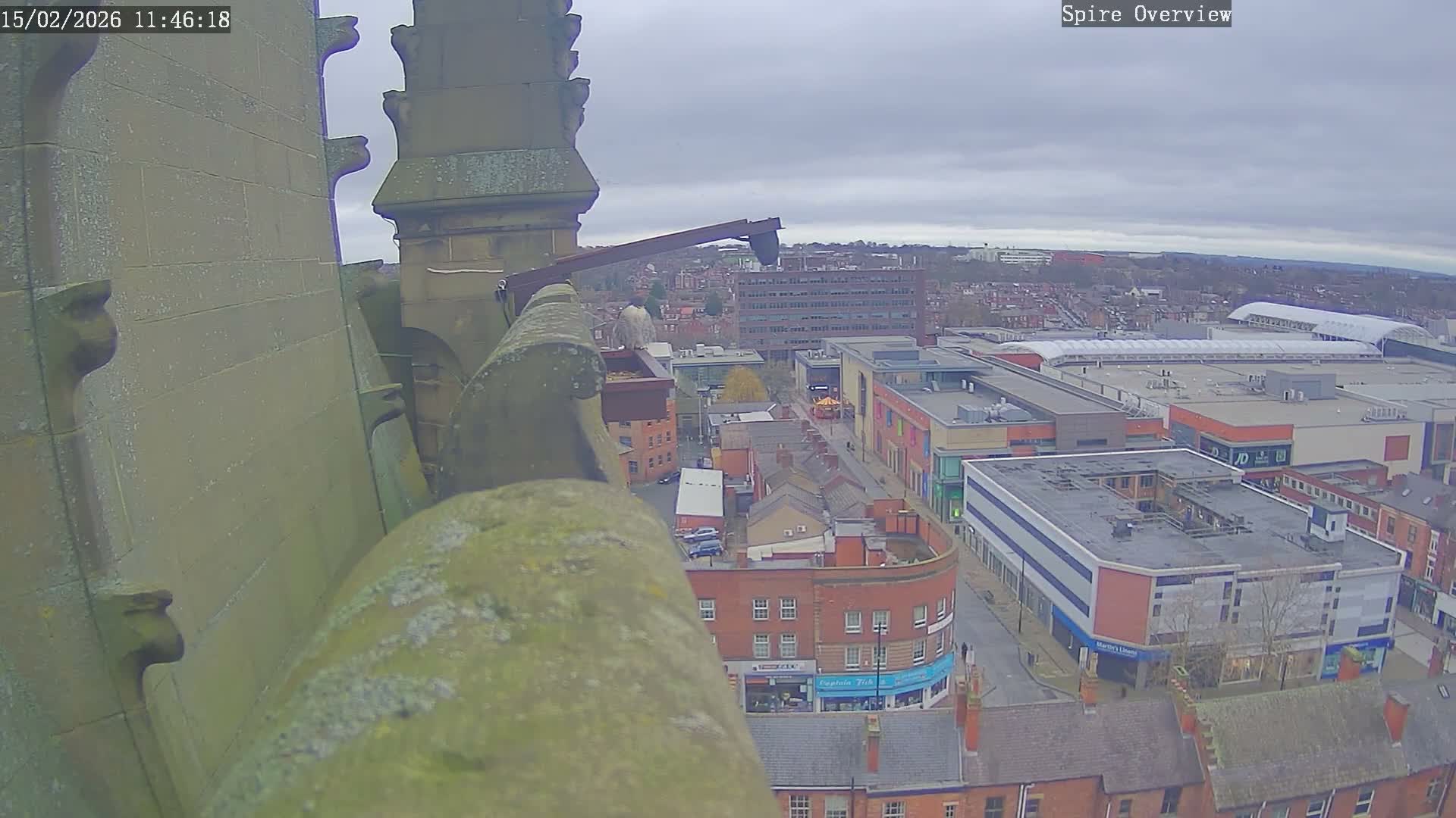 Wakefield City Skyline & Peregrine Life Project Live Cam - Wakefield, West Yorkshire, Yorkshire and the Humber, England, United Kingdom