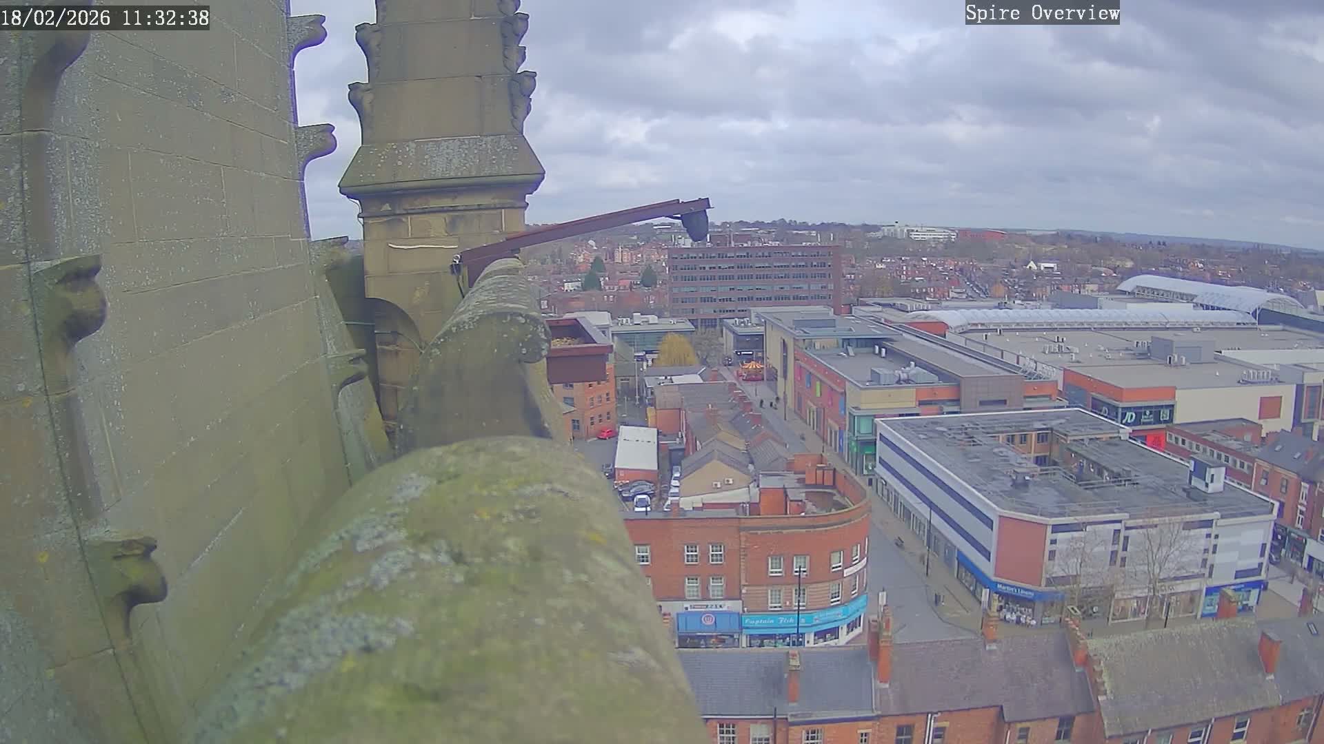 Wakefield City Skyline & Peregrine Life Project Live Cam - Wakefield, West Yorkshire, Yorkshire and the Humber, England, United Kingdom