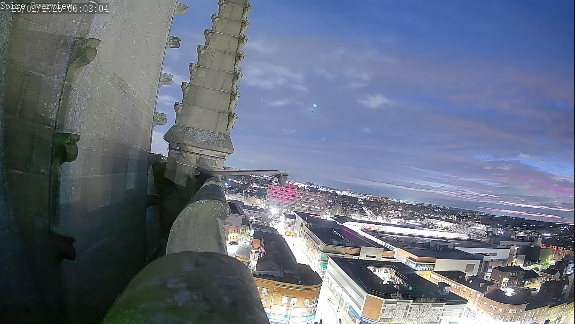 Wakefield City Skyline & Peregrine Life Project Live Cam - Wakefield, West Yorkshire, Yorkshire and the Humber, England, United Kingdom