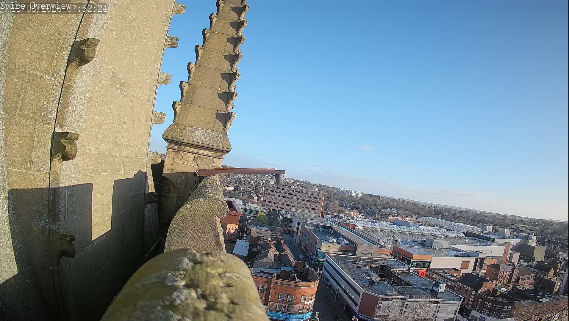 Wakefield City Skyline & Peregrine Life Project Live Cam - Wakefield, West Yorkshire, Yorkshire and the Humber, England, United Kingdom