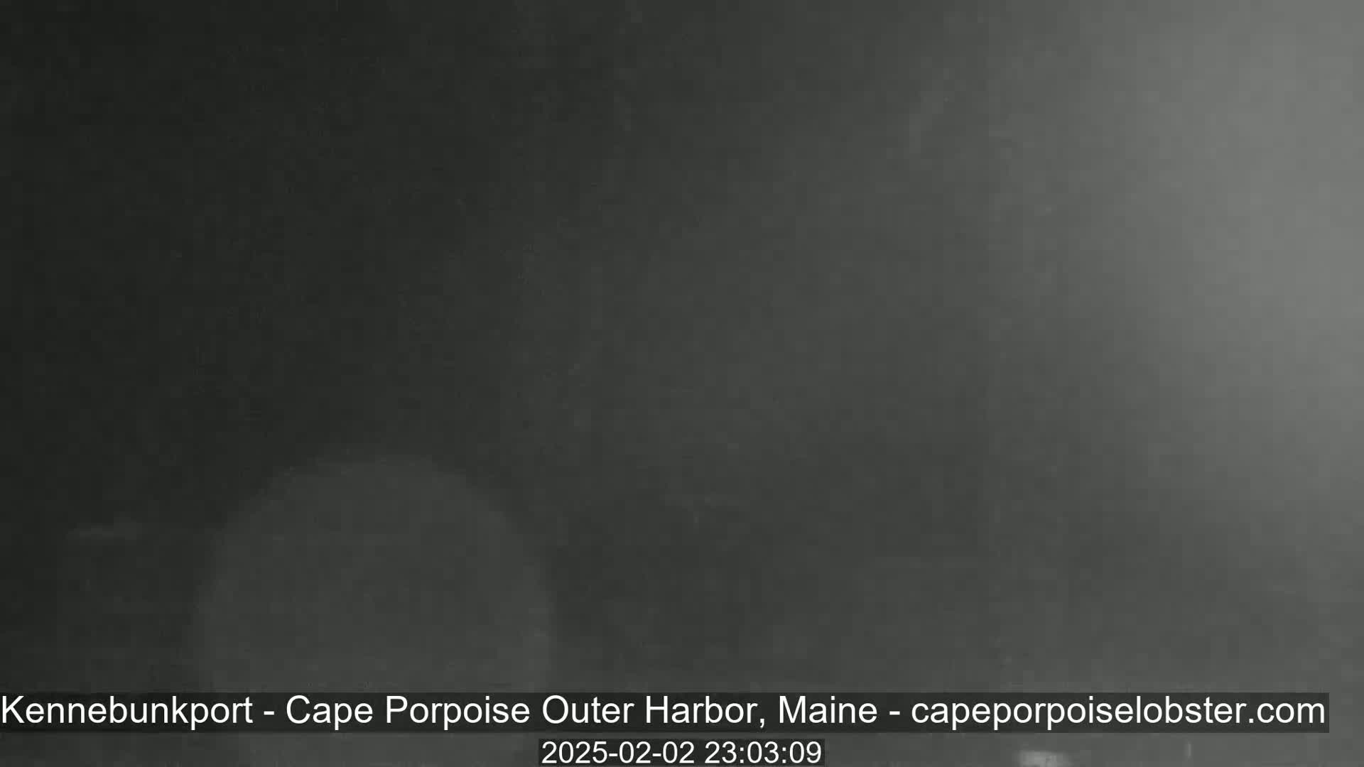 A dark, foggy night scene is shown.