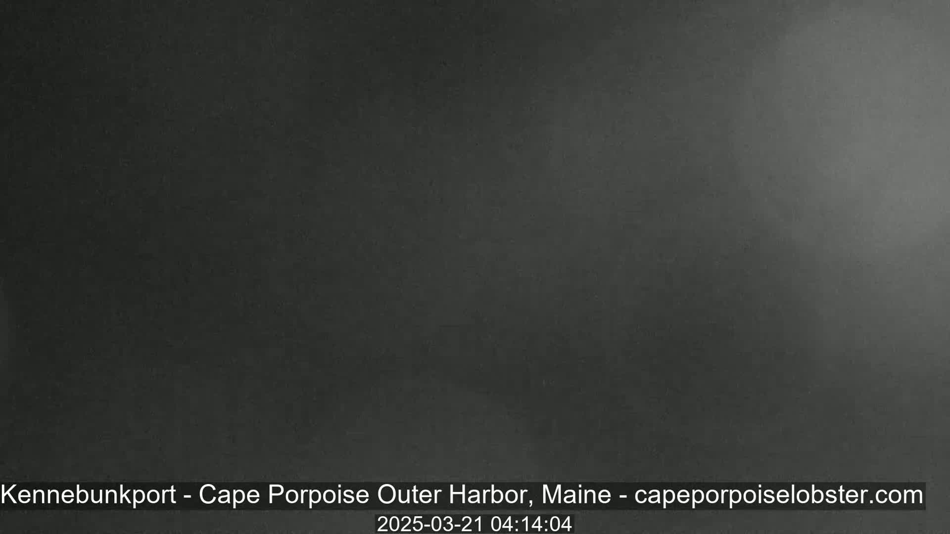 The image shows a dark, uniformly gray scene, possibly at night or in very low-light conditions.