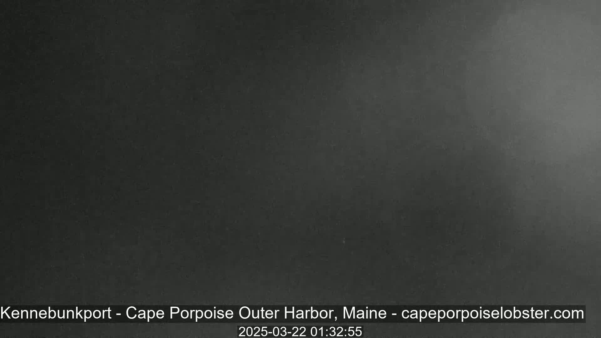 A dark, uniformly colored image shows a night-time view of an overcast sky.