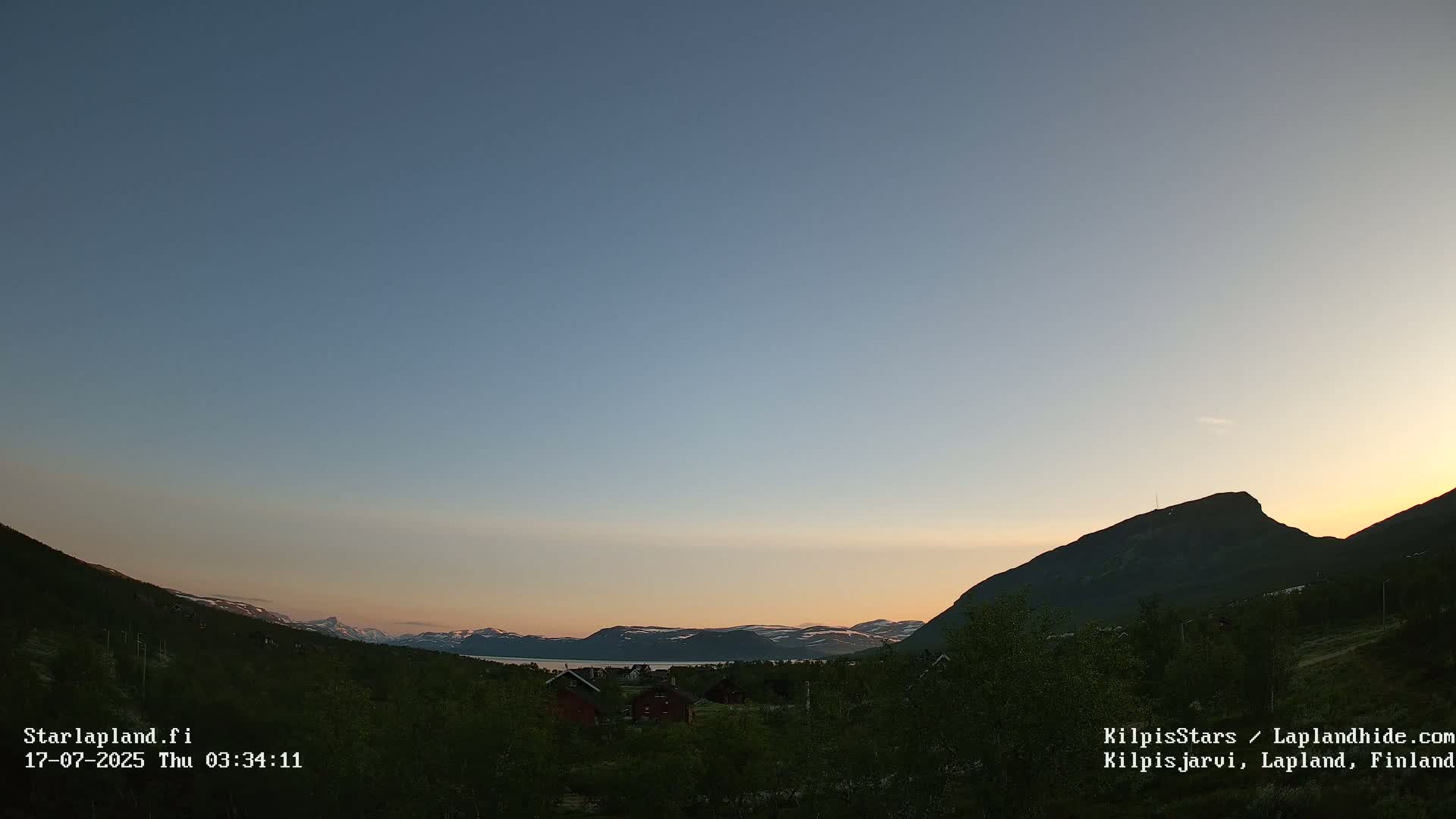 Kilpisjarvi Village , Northern Lights/Aurora Borealis Live Cam - Kilpisjärvi, Enontekiö, Lapland, Finland