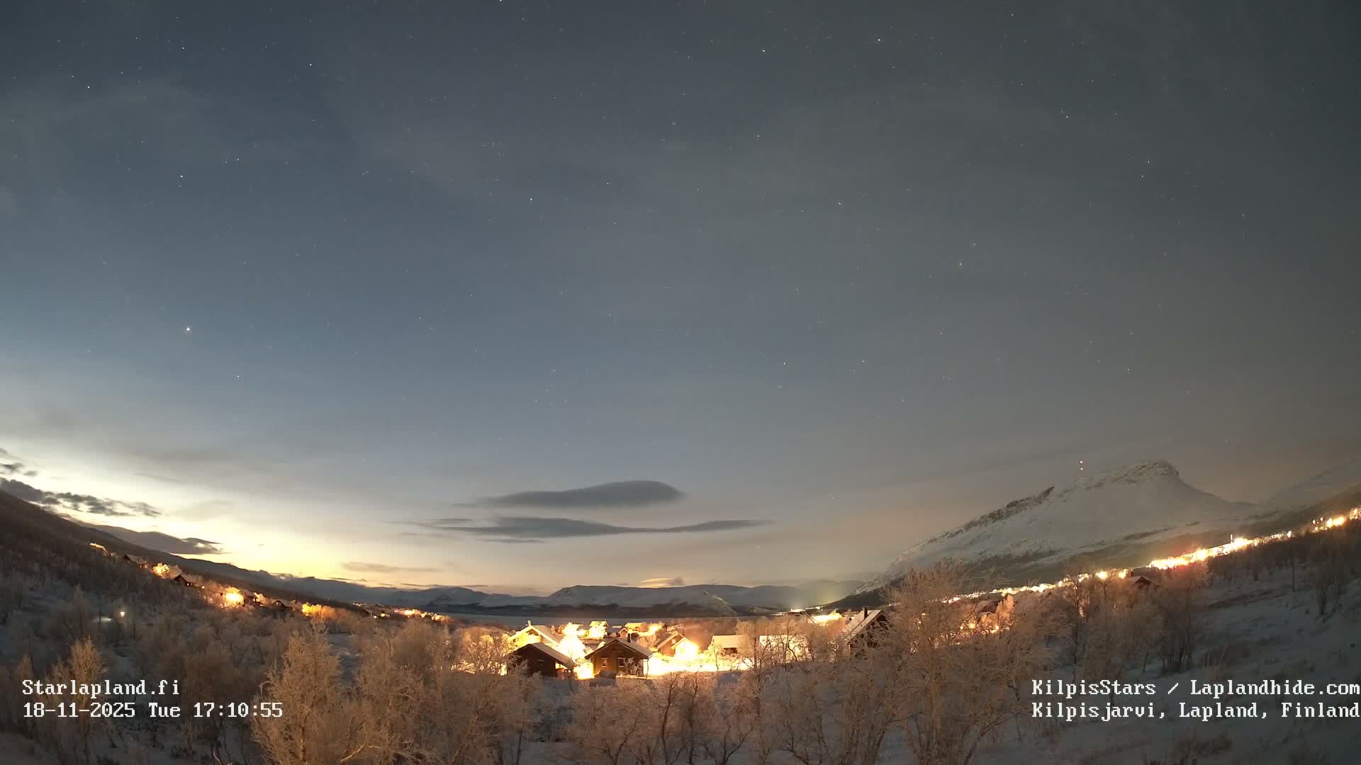 Kilpisjarvi Village , Northern Lights/Aurora Borealis Live Cam - Kilpisjärvi, Enontekiö, Lapland, Finland