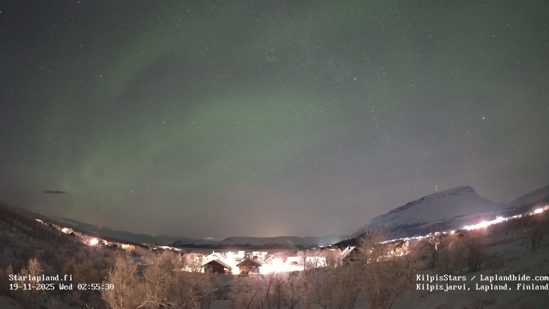 Kilpisjarvi Village , Northern Lights/Aurora Borealis Live Cam - Kilpisjärvi, Enontekiö, Lapland, Finland