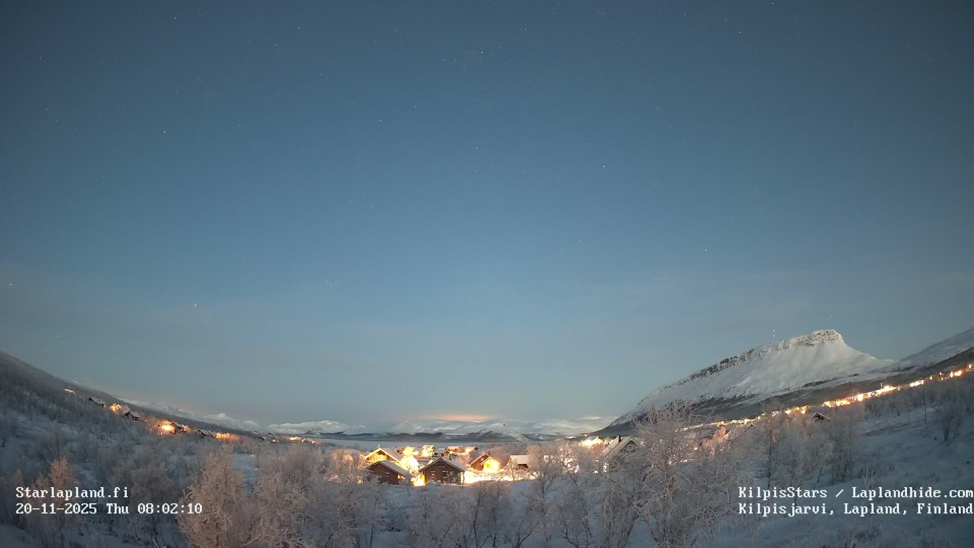 Kilpisjarvi Village , Northern Lights/Aurora Borealis Live Cam - Kilpisjärvi, Enontekiö, Lapland, Finland