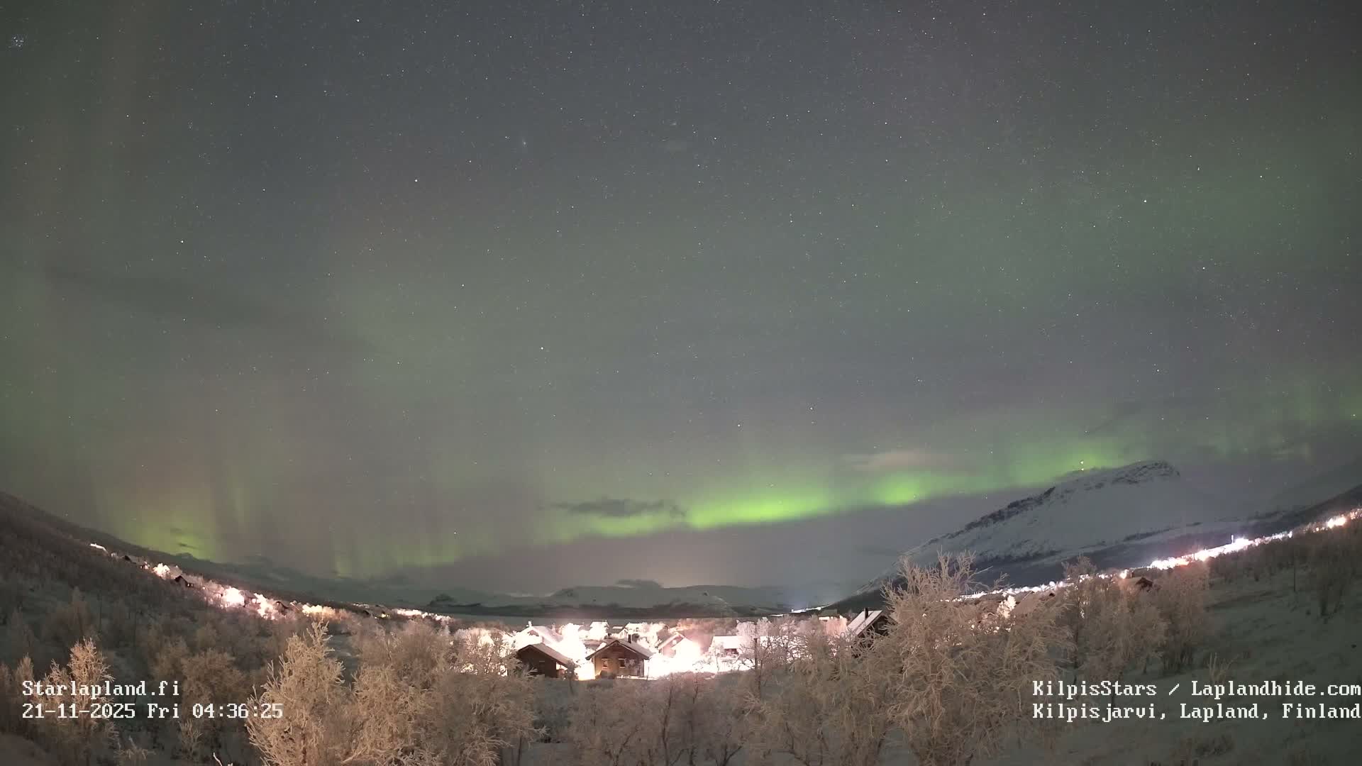 Kilpisjarvi Village , Northern Lights/Aurora Borealis Live Cam - Kilpisjärvi, Enontekiö, Lapland, Finland