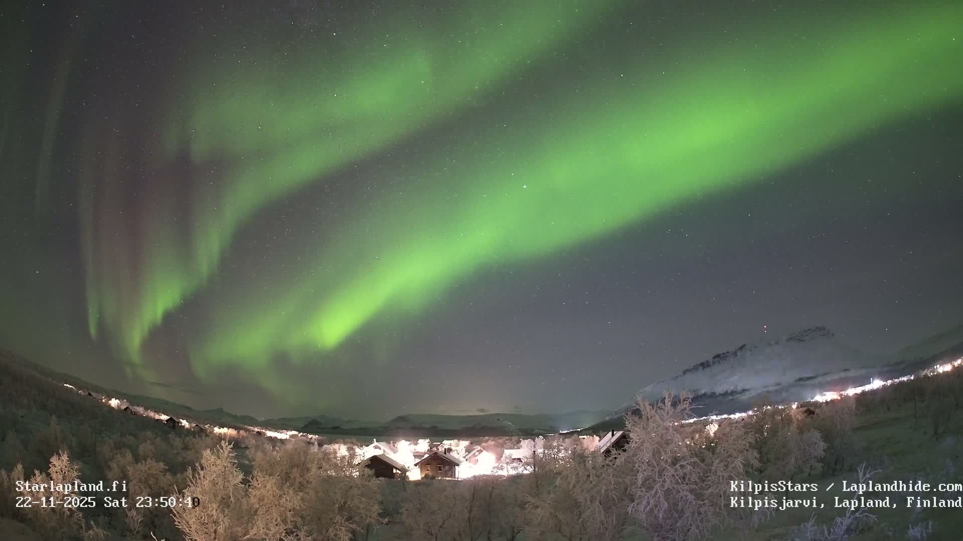 Kilpisjarvi Village , Northern Lights/Aurora Borealis Live Cam - Kilpisjärvi, Enontekiö, Lapland, Finland