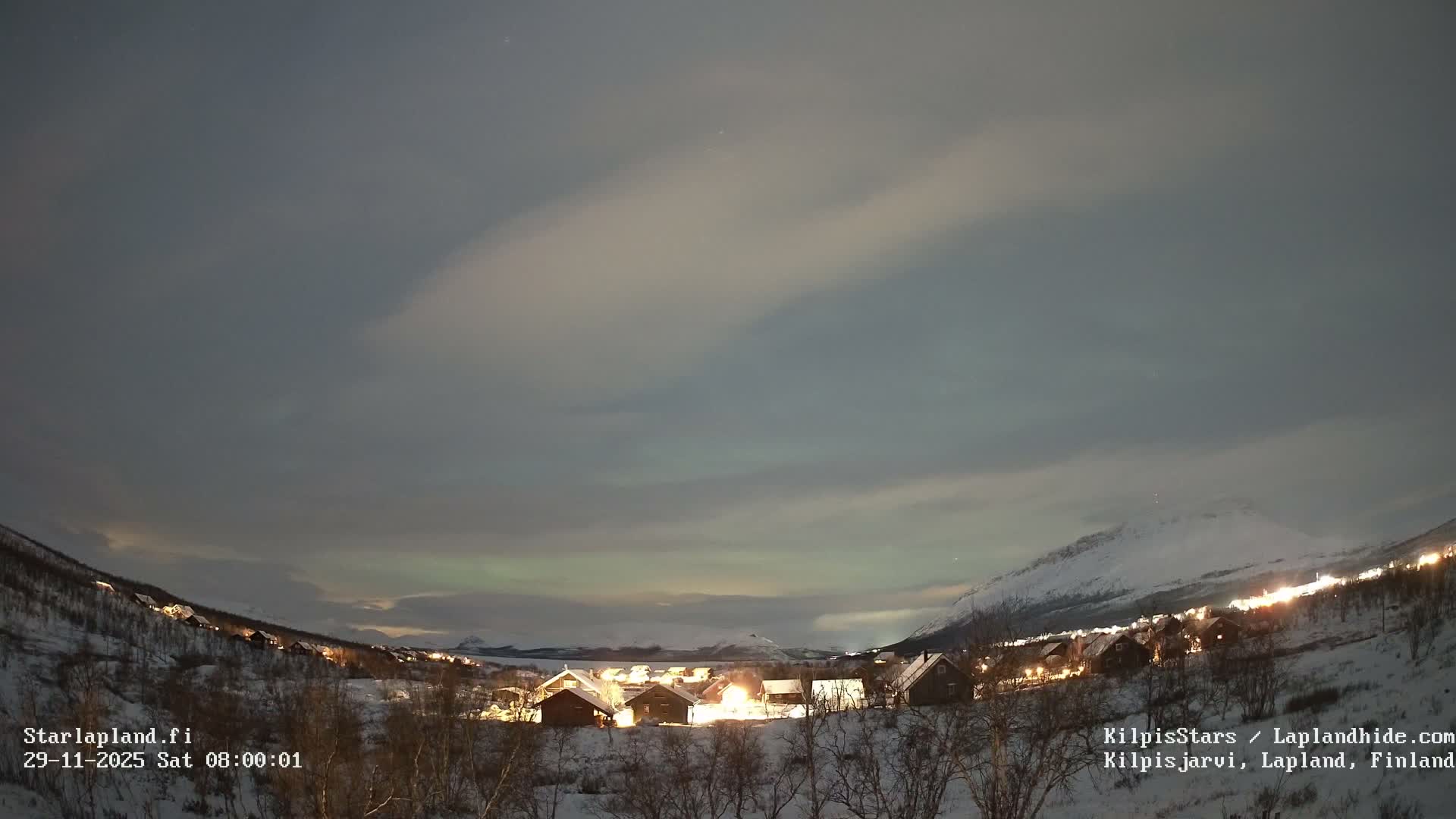 Kilpisjarvi Village , Northern Lights/Aurora Borealis Live Cam - Kilpisjärvi, Enontekiö, Lapland, Finland