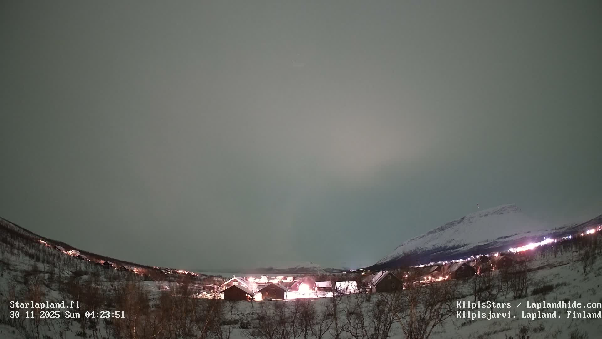 Kilpisjarvi Village , Northern Lights/Aurora Borealis Live Cam - Kilpisjärvi, Enontekiö, Lapland, Finland