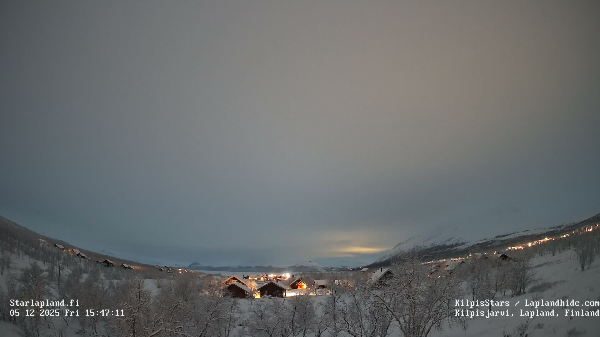 Kilpisjarvi Village , Northern Lights/Aurora Borealis Live Cam - Kilpisjärvi, Enontekiö, Lapland, Finland