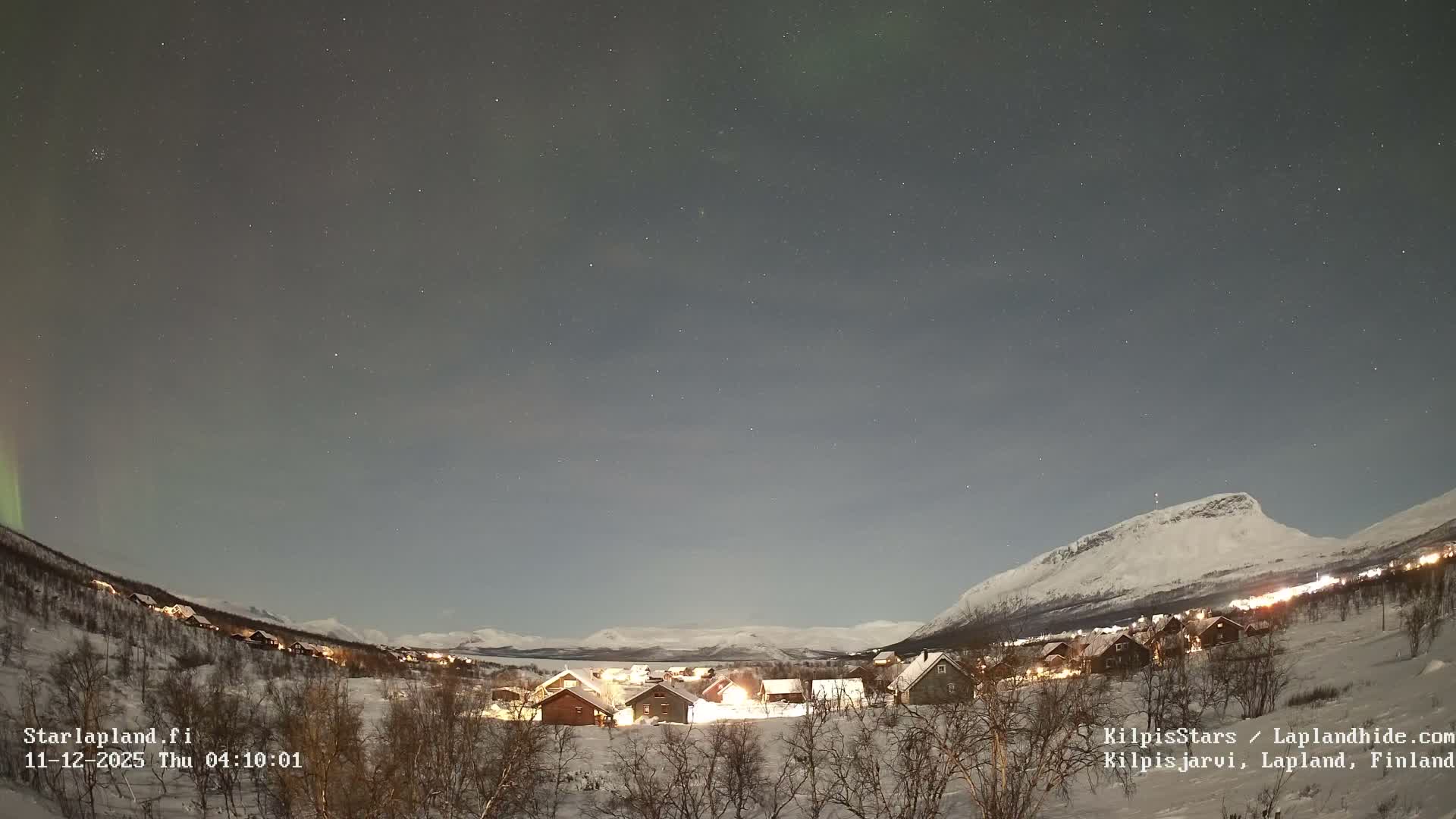 Kilpisjarvi Village , Northern Lights/Aurora Borealis Live Cam - Kilpisjärvi, Enontekiö, Lapland, Finland