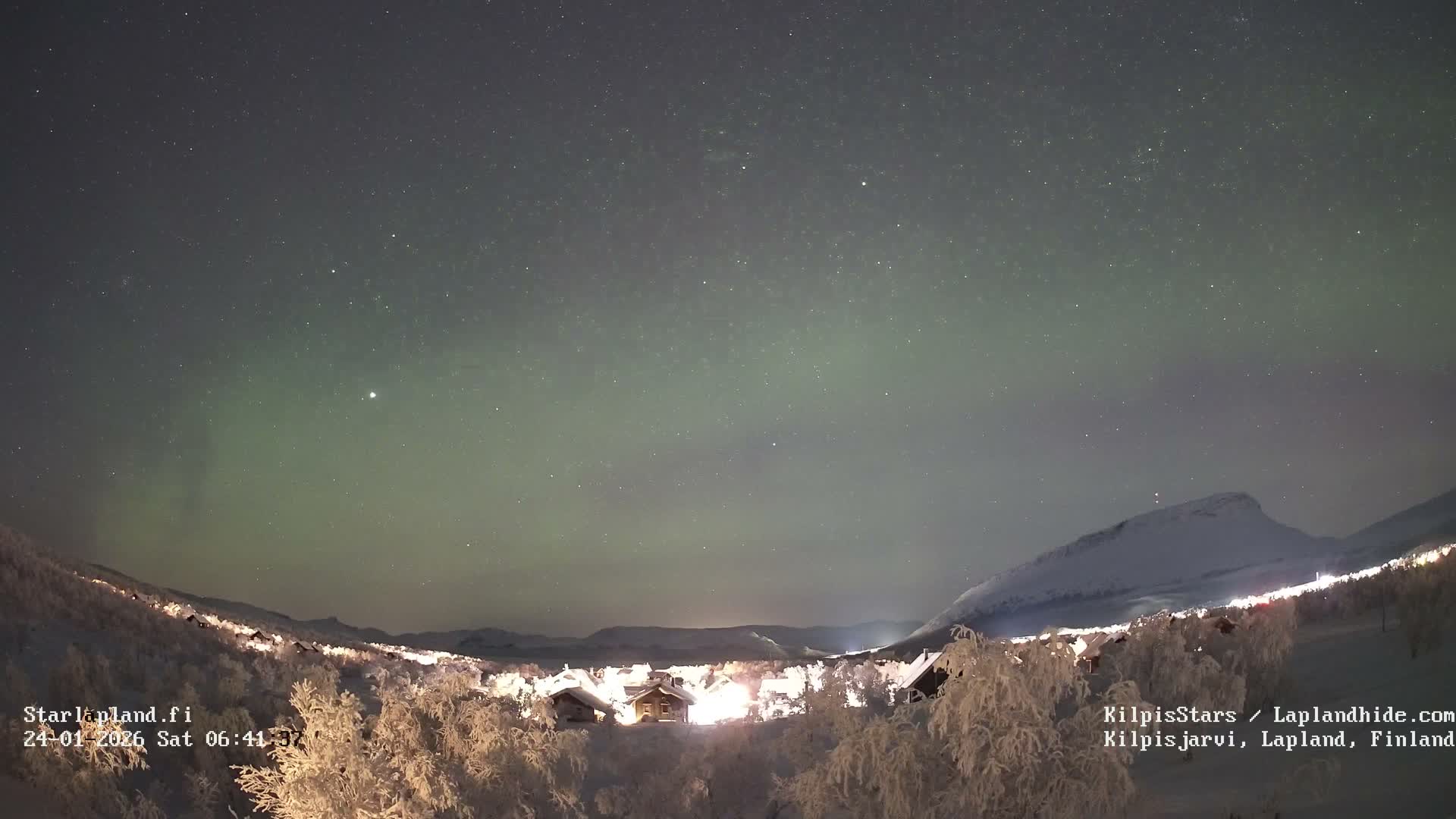 Kilpisjarvi Village , Northern Lights/Aurora Borealis Live Cam - Kilpisjärvi, Enontekiö, Lapland, Finland