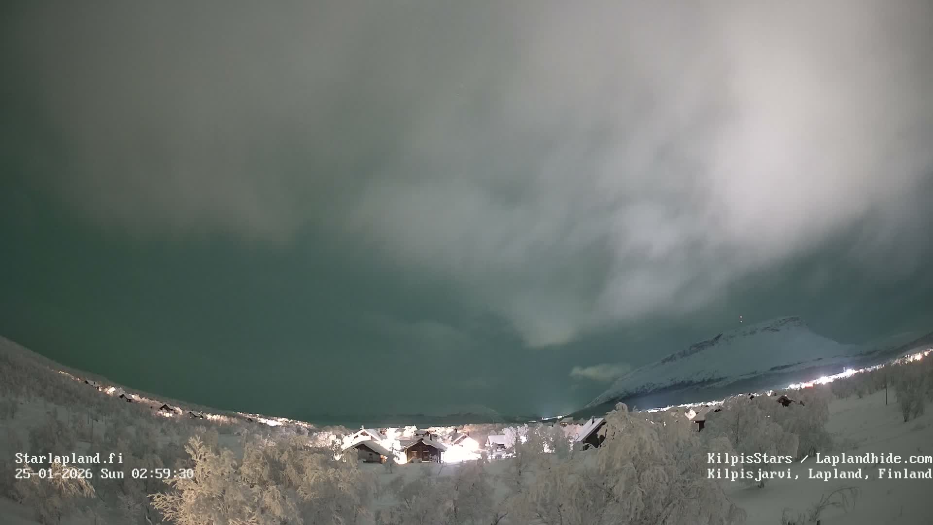 Kilpisjarvi Village , Northern Lights/Aurora Borealis Live Cam - Kilpisjärvi, Enontekiö, Lapland, Finland