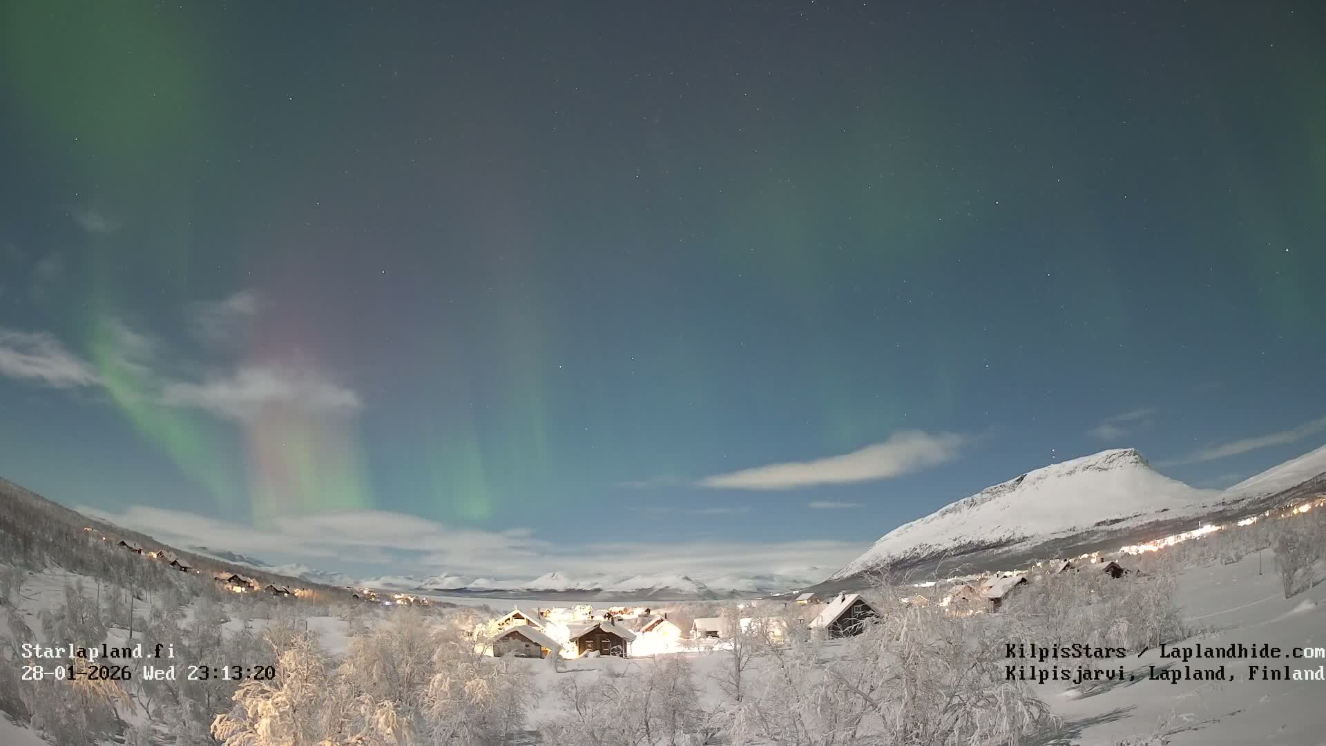 Kilpisjarvi Village , Northern Lights/Aurora Borealis Live Cam - Kilpisjärvi, Enontekiö, Lapland, Finland