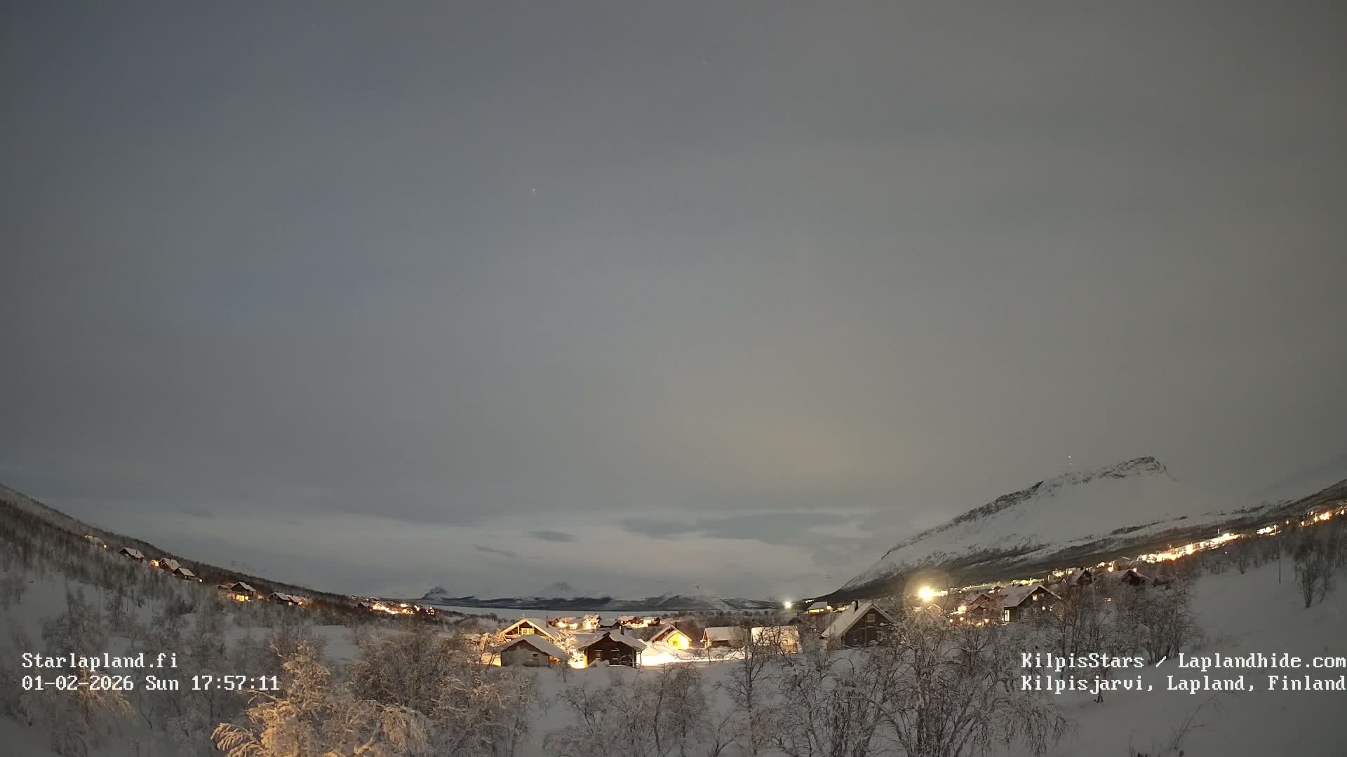 Kilpisjarvi Village , Northern Lights/Aurora Borealis Live Cam - Kilpisjärvi, Enontekiö, Lapland, Finland