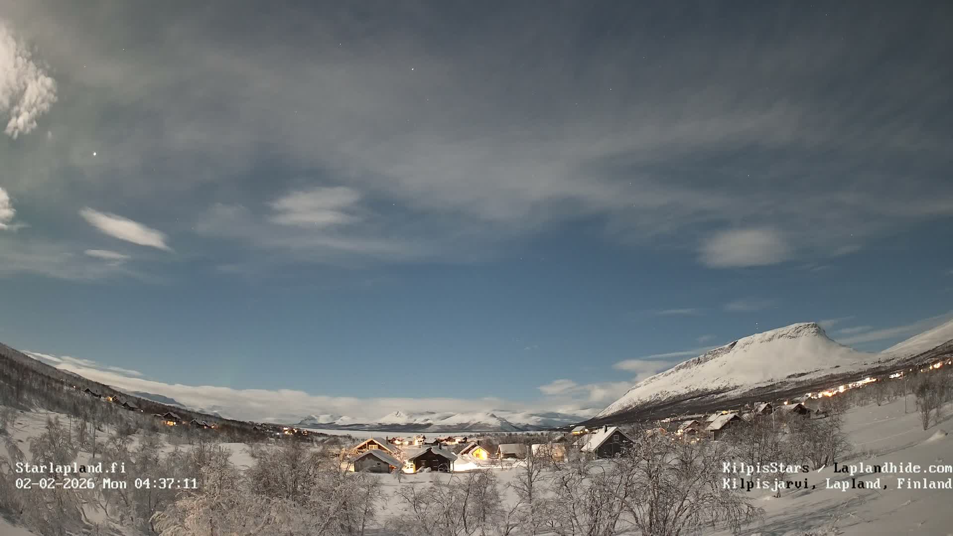 Kilpisjarvi Village , Northern Lights/Aurora Borealis Live Cam - Kilpisjärvi, Enontekiö, Lapland, Finland