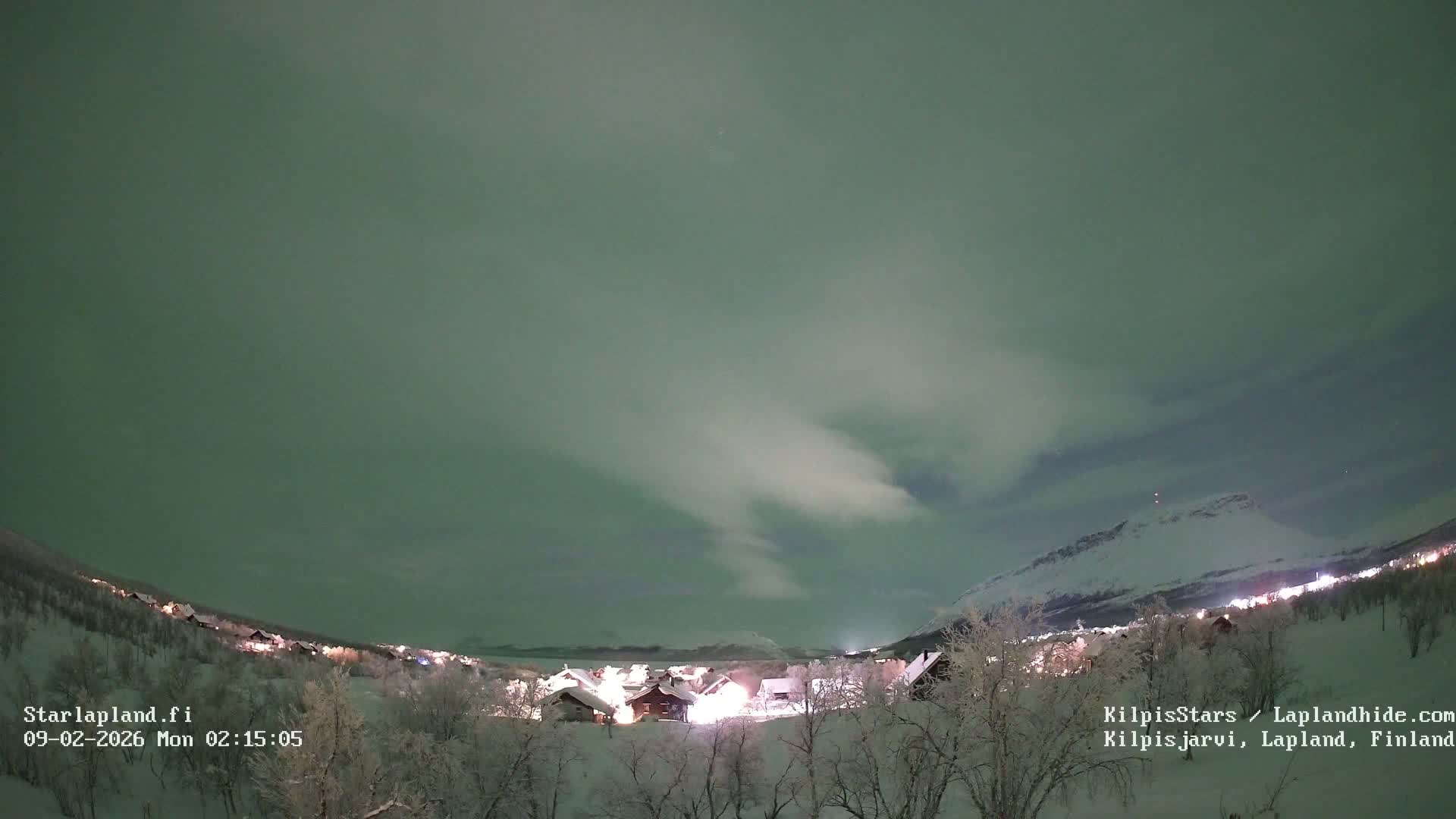 Kilpisjarvi Village , Northern Lights/Aurora Borealis Live Cam - Kilpisjärvi, Enontekiö, Lapland, Finland