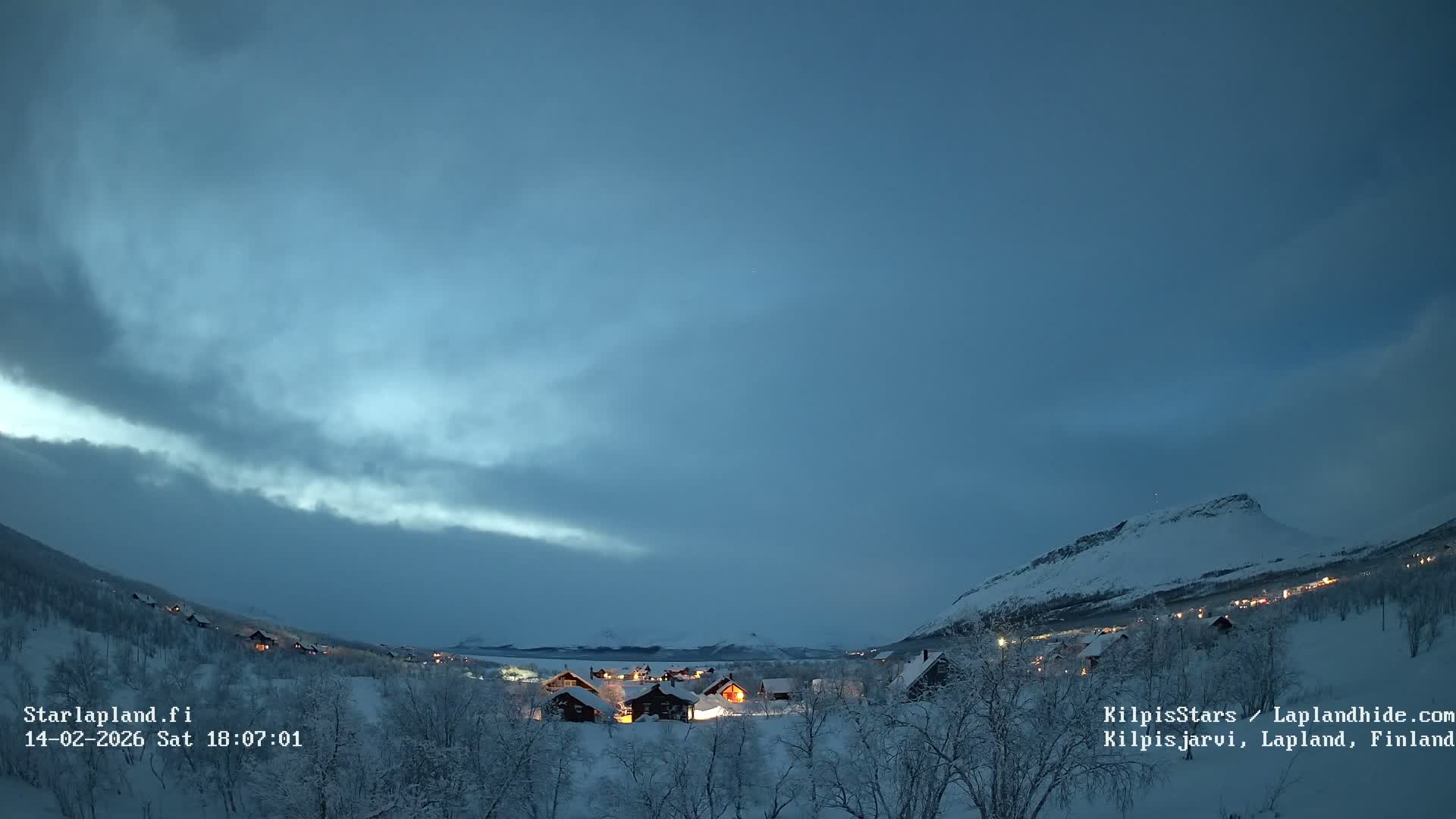 Kilpisjarvi Village , Northern Lights/Aurora Borealis Live Cam - Kilpisjärvi, Enontekiö, Lapland, Finland