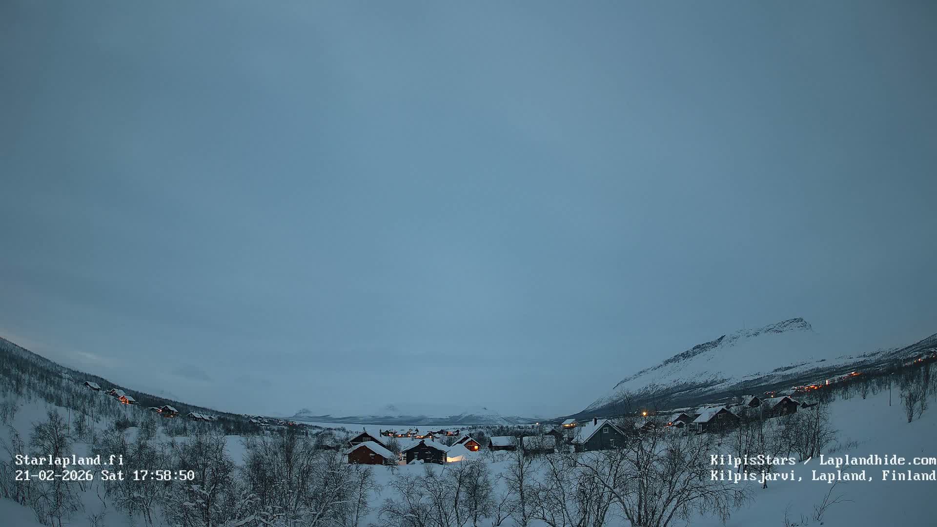 Kilpisjarvi Village , Northern Lights/Aurora Borealis Live Cam - Kilpisjärvi, Enontekiö, Lapland, Finland