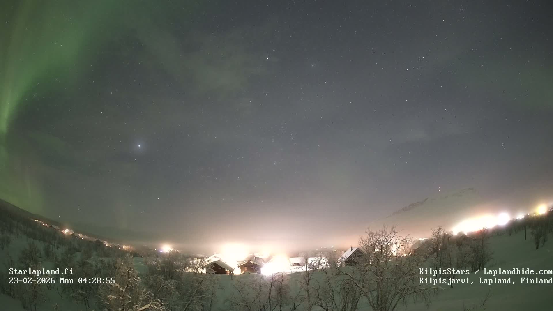 Kilpisjarvi Village , Northern Lights/Aurora Borealis Live Cam - Kilpisjärvi, Enontekiö, Lapland, Finland