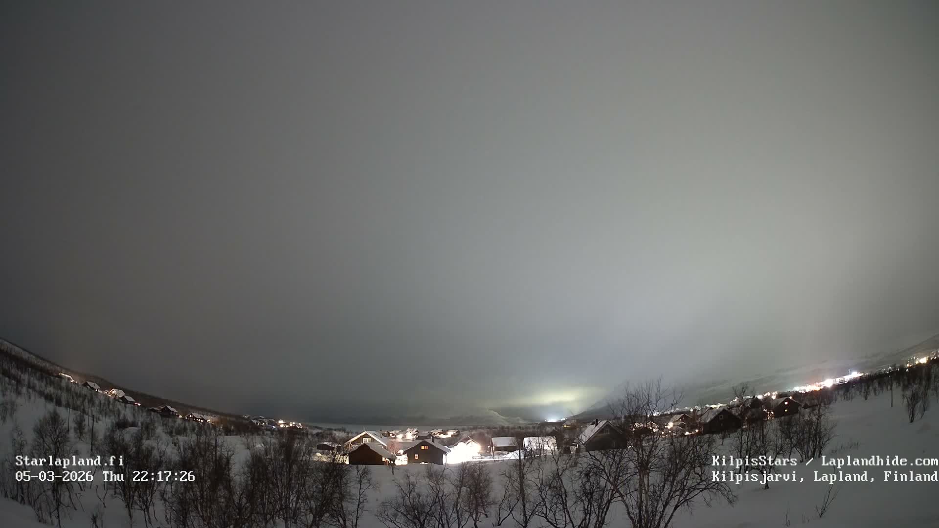 Kilpisjarvi Village , Northern Lights/Aurora Borealis Live Cam - Kilpisjärvi, Enontekiö, Lapland, Finland