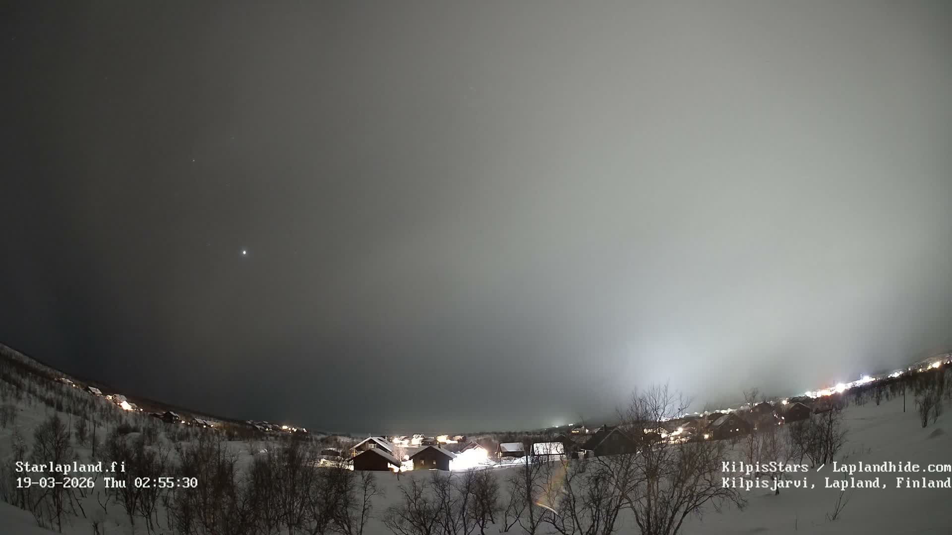 Kilpisjarvi Village , Northern Lights/Aurora Borealis Live Cam - Kilpisjärvi, Enontekiö, Lapland, Finland
