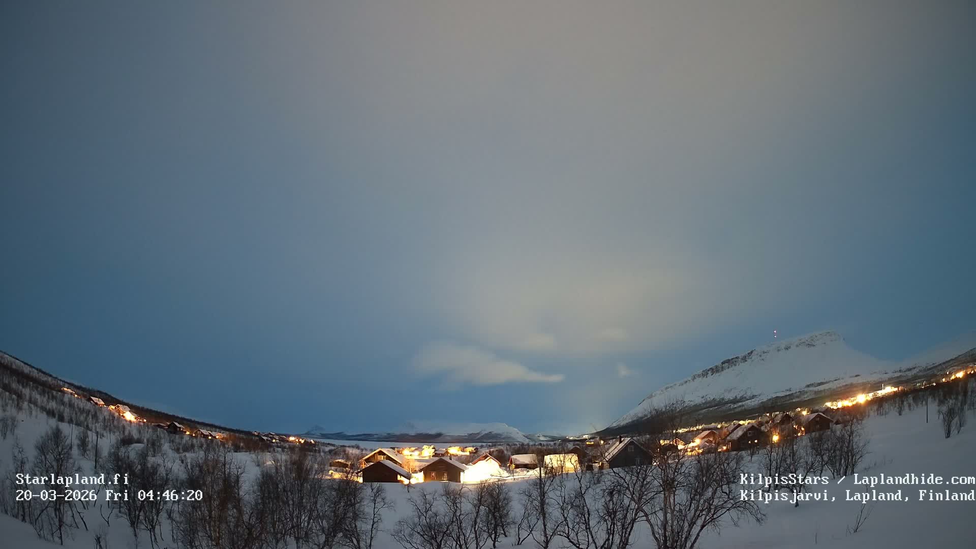 Kilpisjarvi Village , Northern Lights/Aurora Borealis Live Cam - Kilpisjärvi, Enontekiö, Lapland, Finland