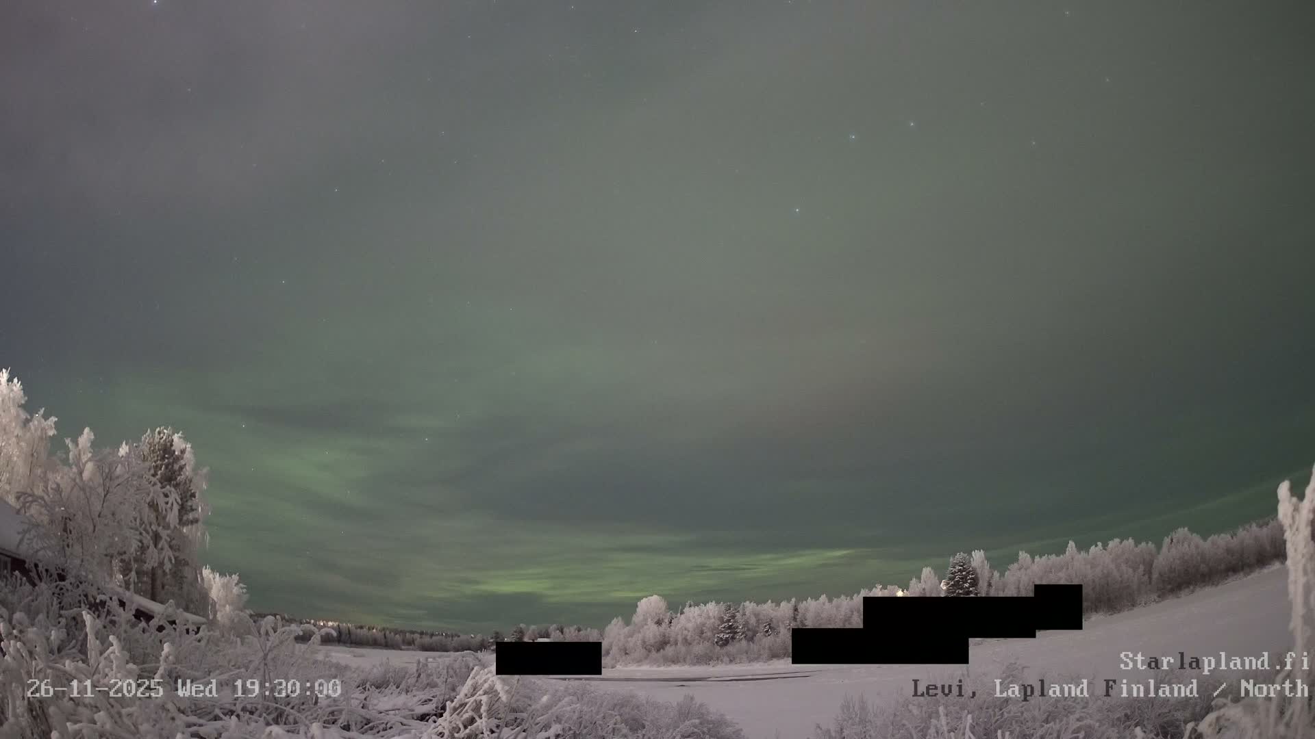 Sirkka, Levi Resort Ski Slope, Aurora Boreails/Northern Lights Live Cam -  Sirkka, Kittila, Lapland, Finland
