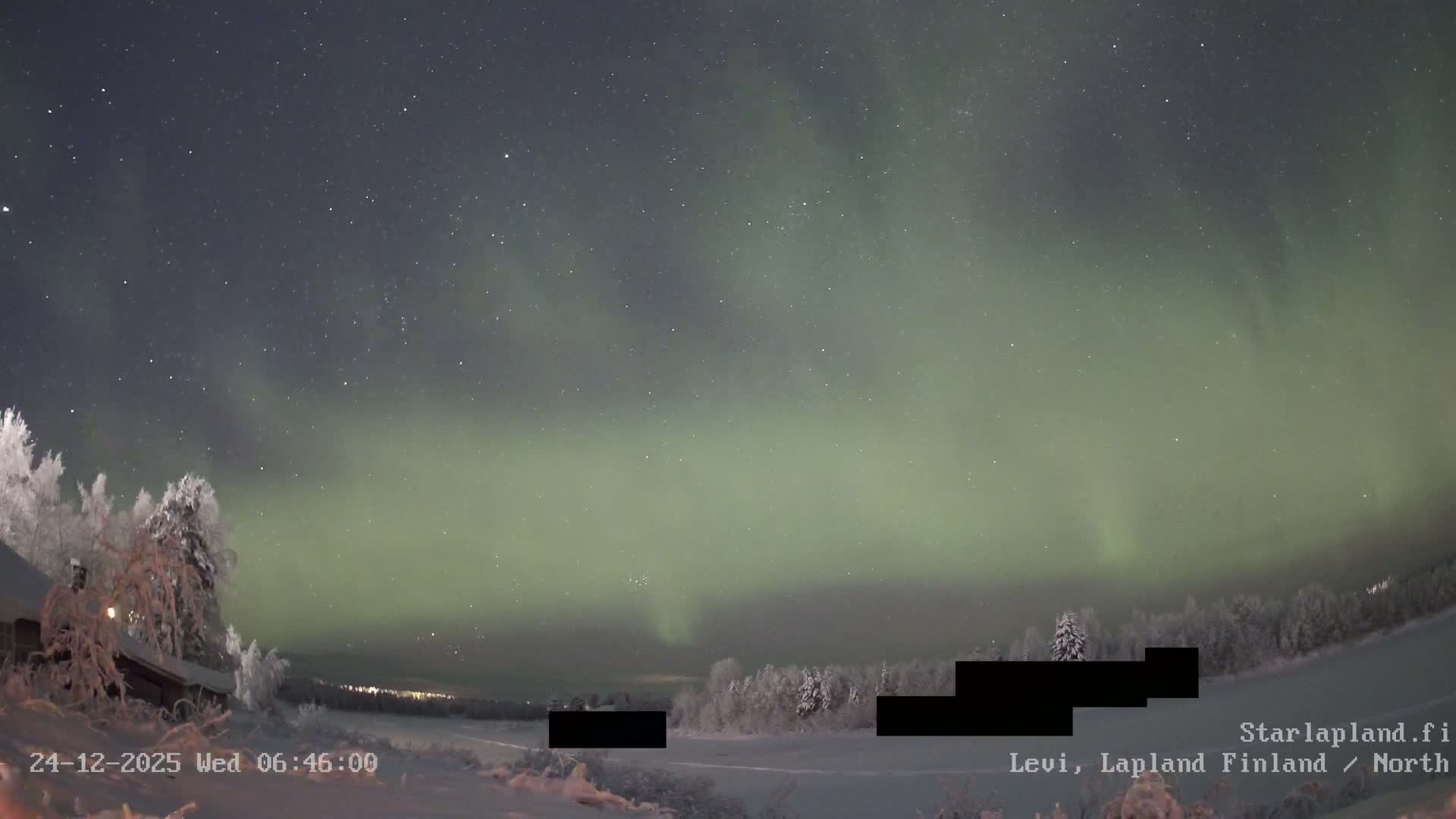Sirkka, Levi Resort Ski Slope, Aurora Boreails/Northern Lights Live Cam -  Sirkka, Kittila, Lapland, Finland