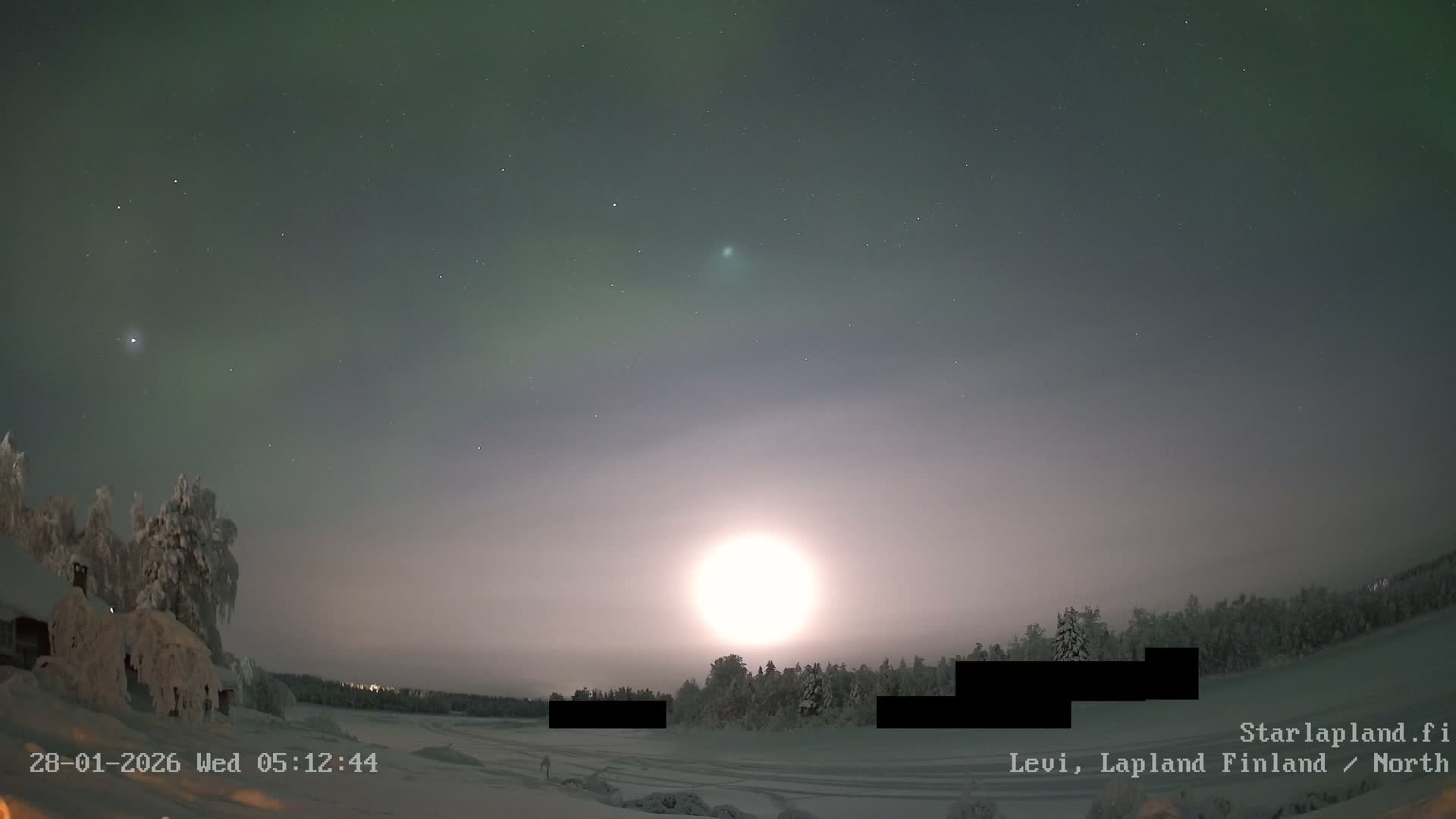 Sirkka, Levi Resort Ski Slope, Aurora Boreails/Northern Lights Live Cam -  Sirkka, Kittila, Lapland, Finland