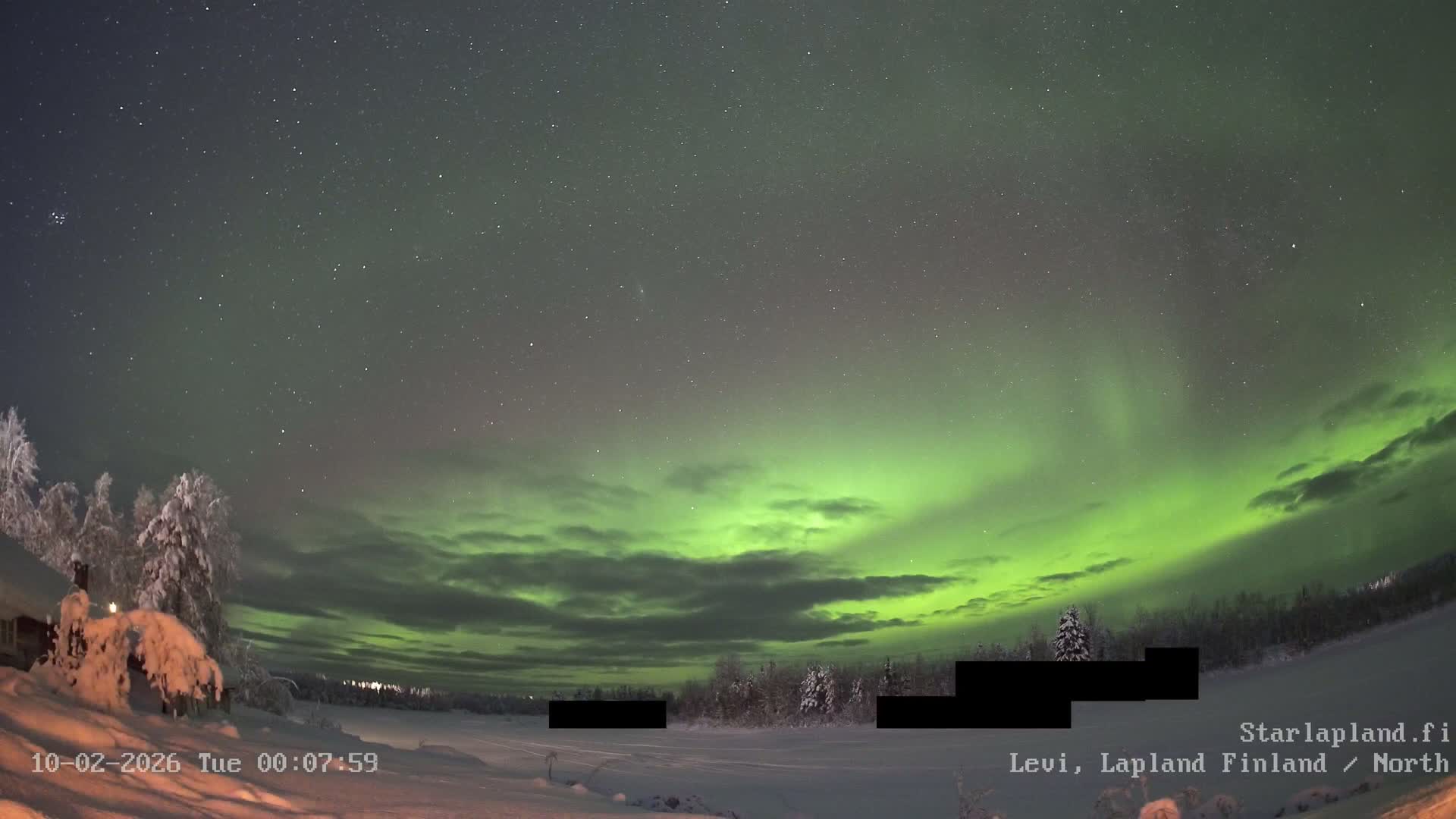 Sirkka, Levi Resort Ski Slope, Aurora Boreails/Northern Lights Live Cam -  Sirkka, Kittila, Lapland, Finland