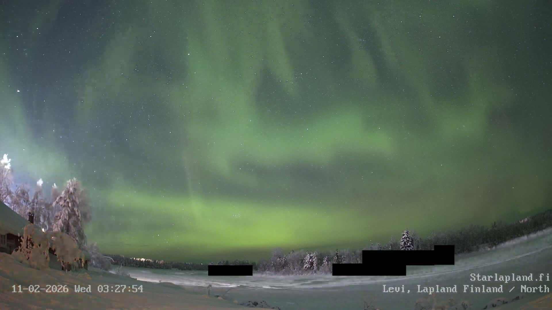 Sirkka, Levi Resort Ski Slope, Aurora Boreails/Northern Lights Live Cam -  Sirkka, Kittila, Lapland, Finland