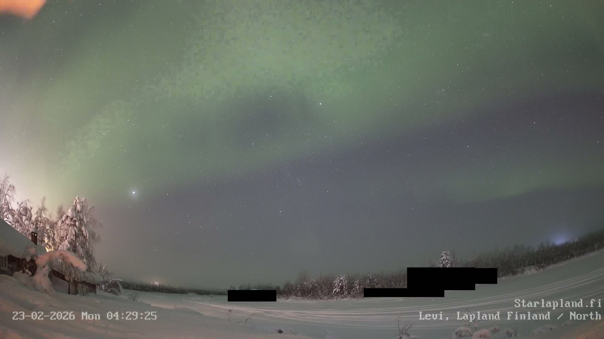 Sirkka, Levi Resort Ski Slope, Aurora Boreails/Northern Lights Live Cam -  Sirkka, Kittila, Lapland, Finland