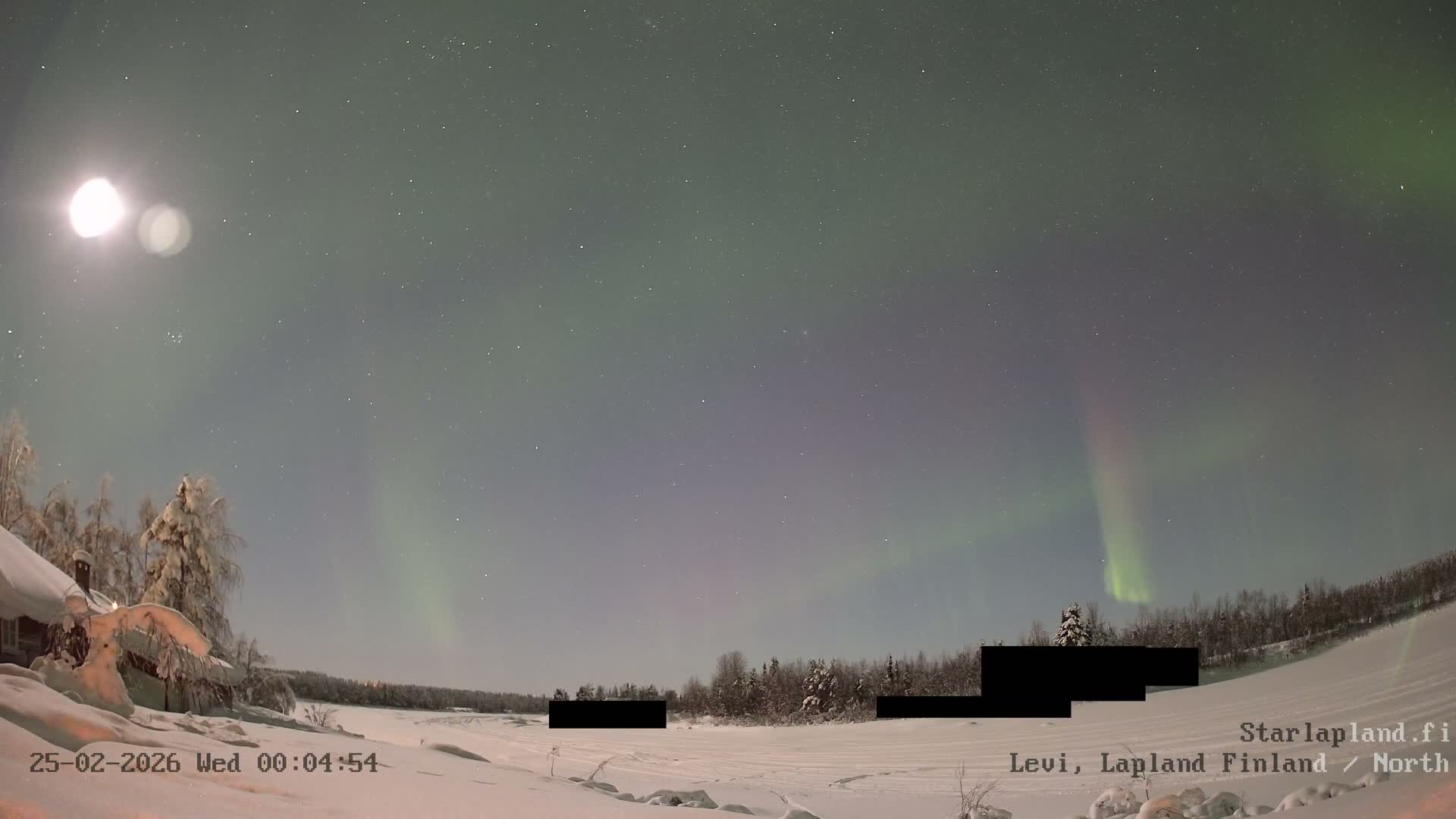 Sirkka, Levi Resort Ski Slope, Aurora Boreails/Northern Lights Live Cam -  Sirkka, Kittila, Lapland, Finland
