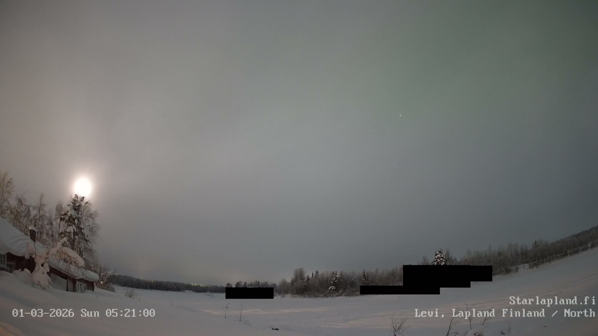 Sirkka, Levi Resort Ski Slope, Aurora Boreails/Northern Lights Live Cam -  Sirkka, Kittila, Lapland, Finland