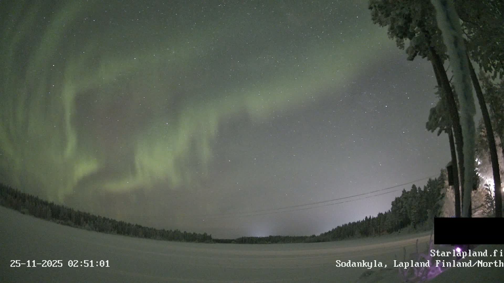 Sodankyla, Aurora Boreails/Northern Lights  Live Cam -  Sodankylä, Northern Lapland (Pohjois-Lappi), Lapland (Lappi),Finland