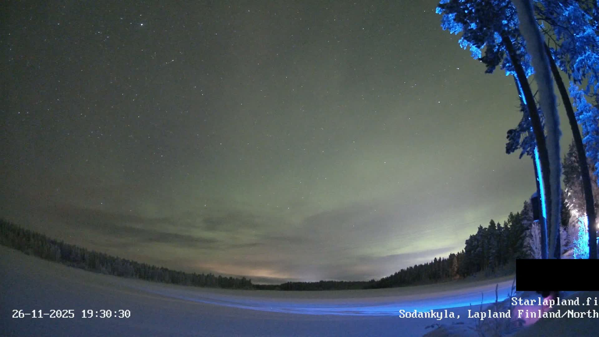 Sodankyla, Aurora Boreails/Northern Lights  Live Cam -  Sodankylä, Northern Lapland (Pohjois-Lappi), Lapland (Lappi),Finland