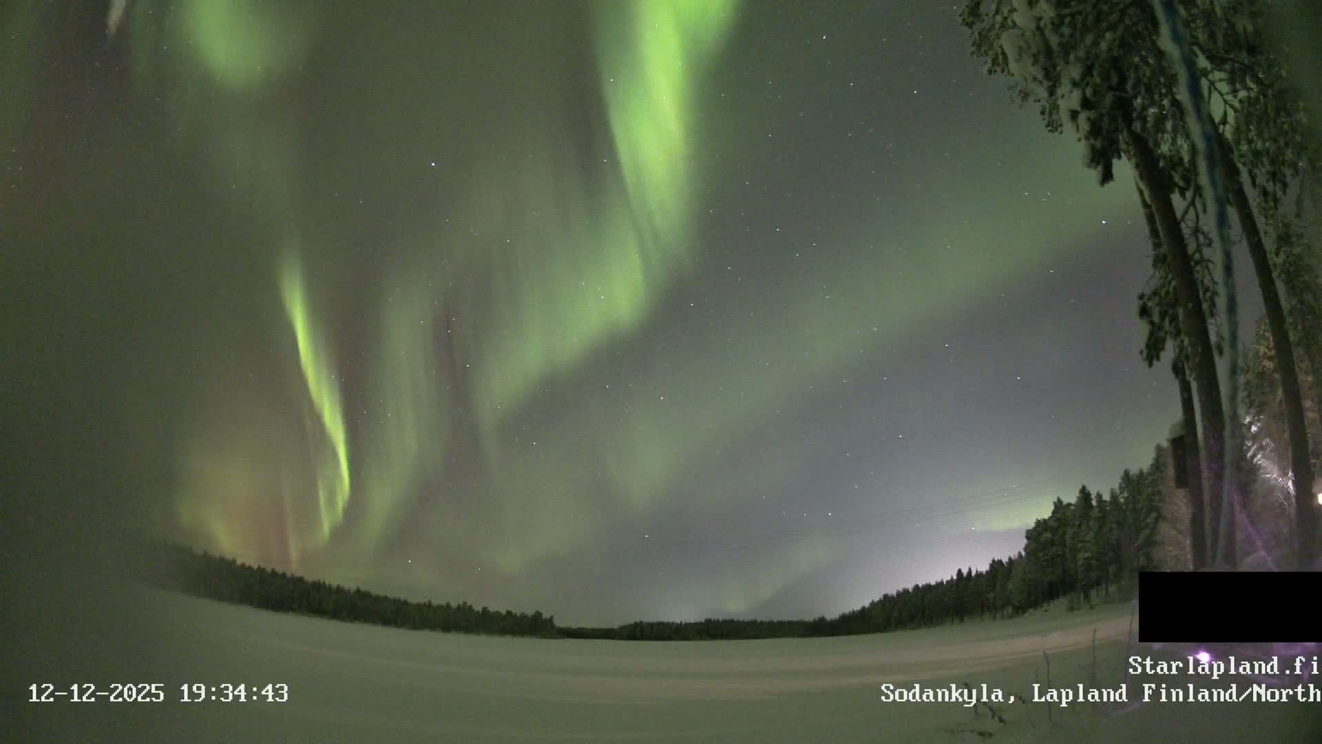 Sodankyla, Aurora Boreails/Northern Lights  Live Cam -  Sodankylä, Northern Lapland (Pohjois-Lappi), Lapland (Lappi),Finland