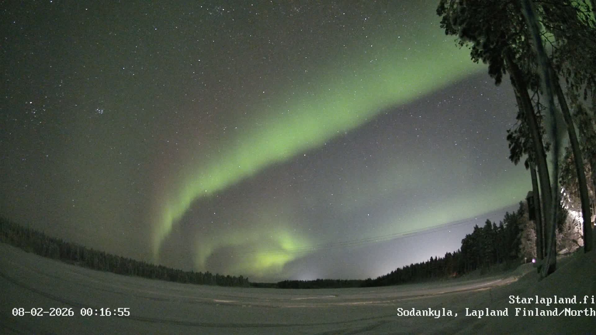 Sodankyla, Aurora Boreails/Northern Lights  Live Cam -  Sodankylä, Northern Lapland (Pohjois-Lappi), Lapland (Lappi),Finland