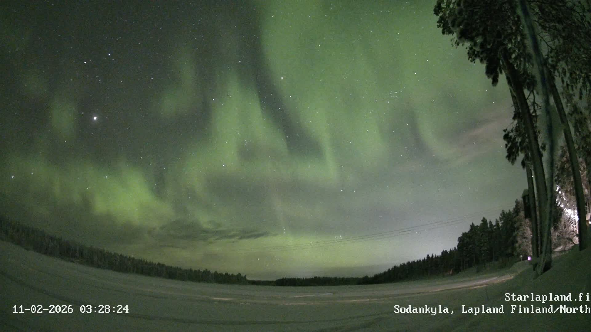 Sodankyla, Aurora Boreails/Northern Lights  Live Cam -  Sodankylä, Northern Lapland (Pohjois-Lappi), Lapland (Lappi),Finland