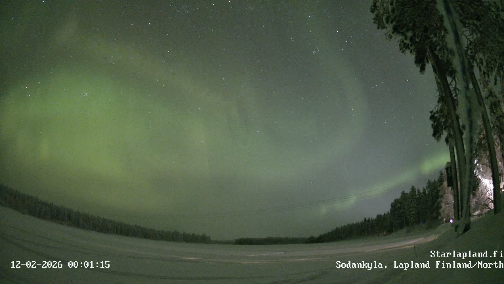 Sodankyla, Aurora Boreails/Northern Lights  Live Cam -  Sodankylä, Northern Lapland (Pohjois-Lappi), Lapland (Lappi),Finland