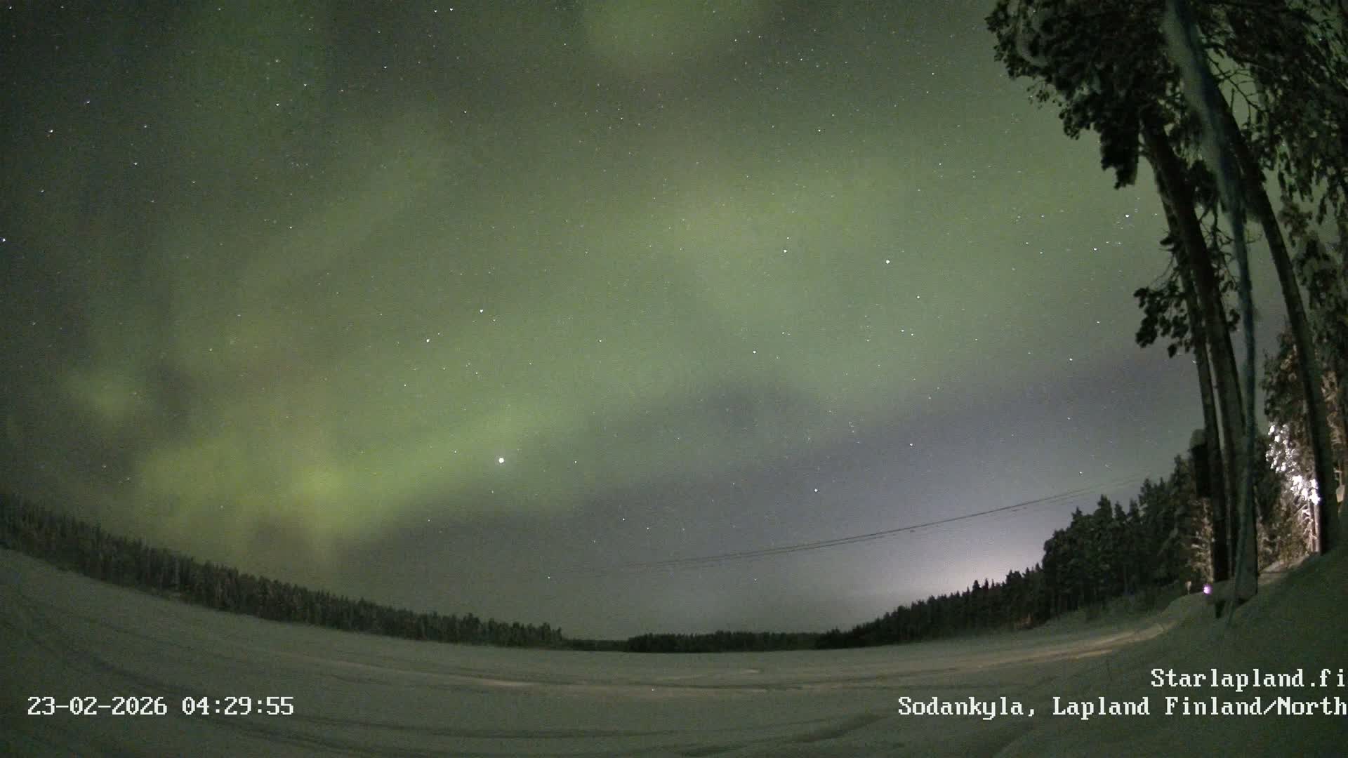 Sodankyla, Aurora Boreails/Northern Lights  Live Cam -  Sodankylä, Northern Lapland (Pohjois-Lappi), Lapland (Lappi),Finland