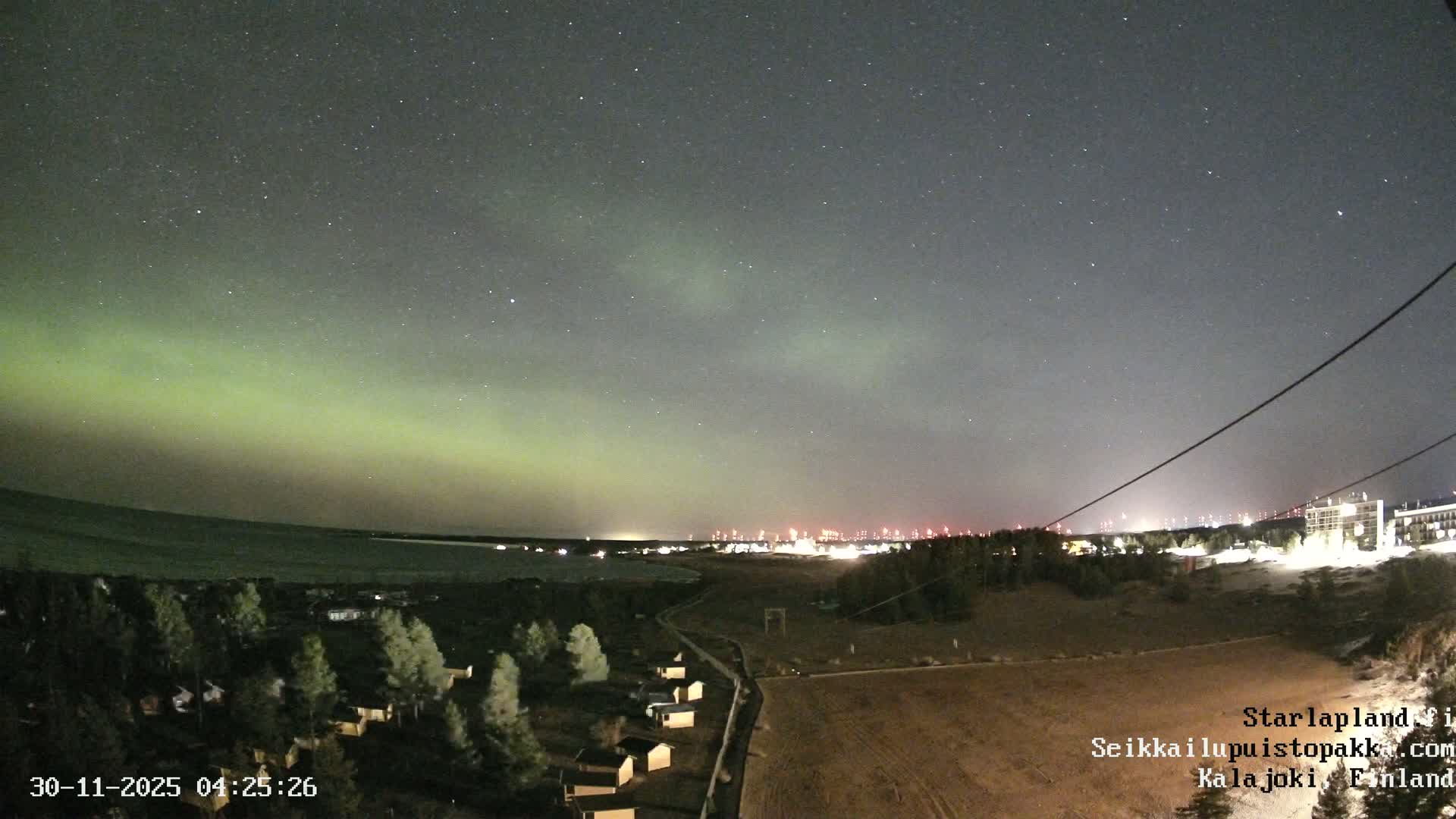 Adventure Park Pakka, Kalajoki, Aurora Boreails/Northern Lights  Live Cam - Kalajoki, Ylivieska, North Ostrobothnia, Finland